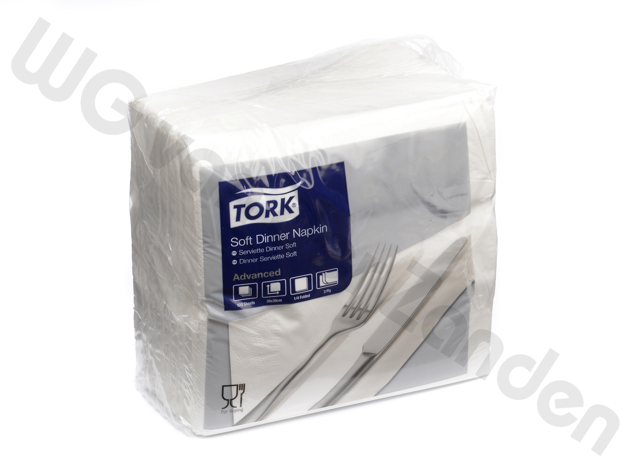 110222 SERVET WIT 39X39CM 3-LGS TORK