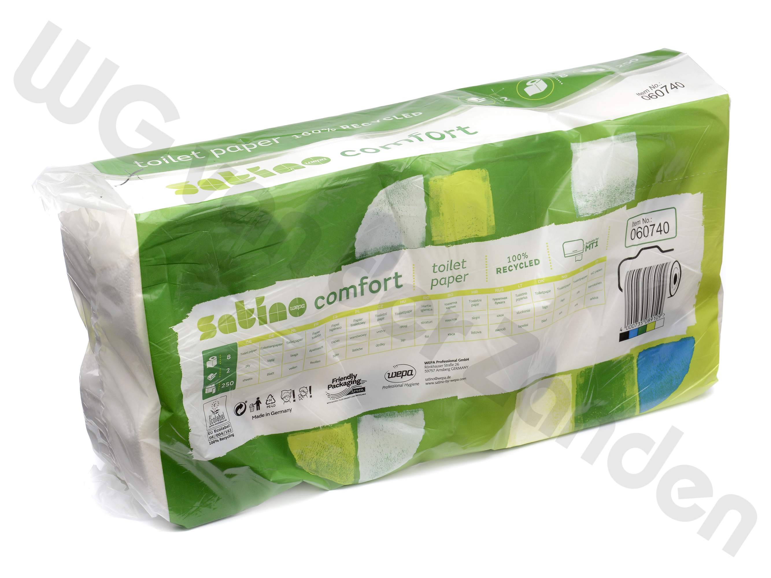 110246 TOILET PAPER 2-PLY / 250 SHEET &quot;COMFORT&quot; WEPA&quot;