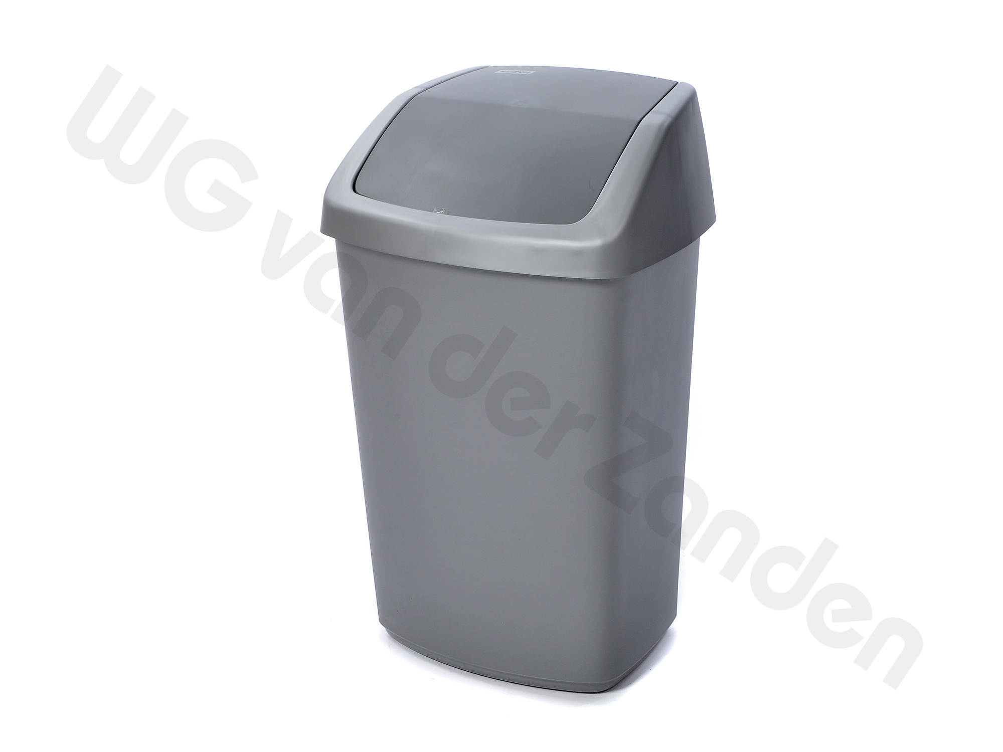 130066 GARBAGE BIN PLASTIC SWING LID CURVER 50LTR