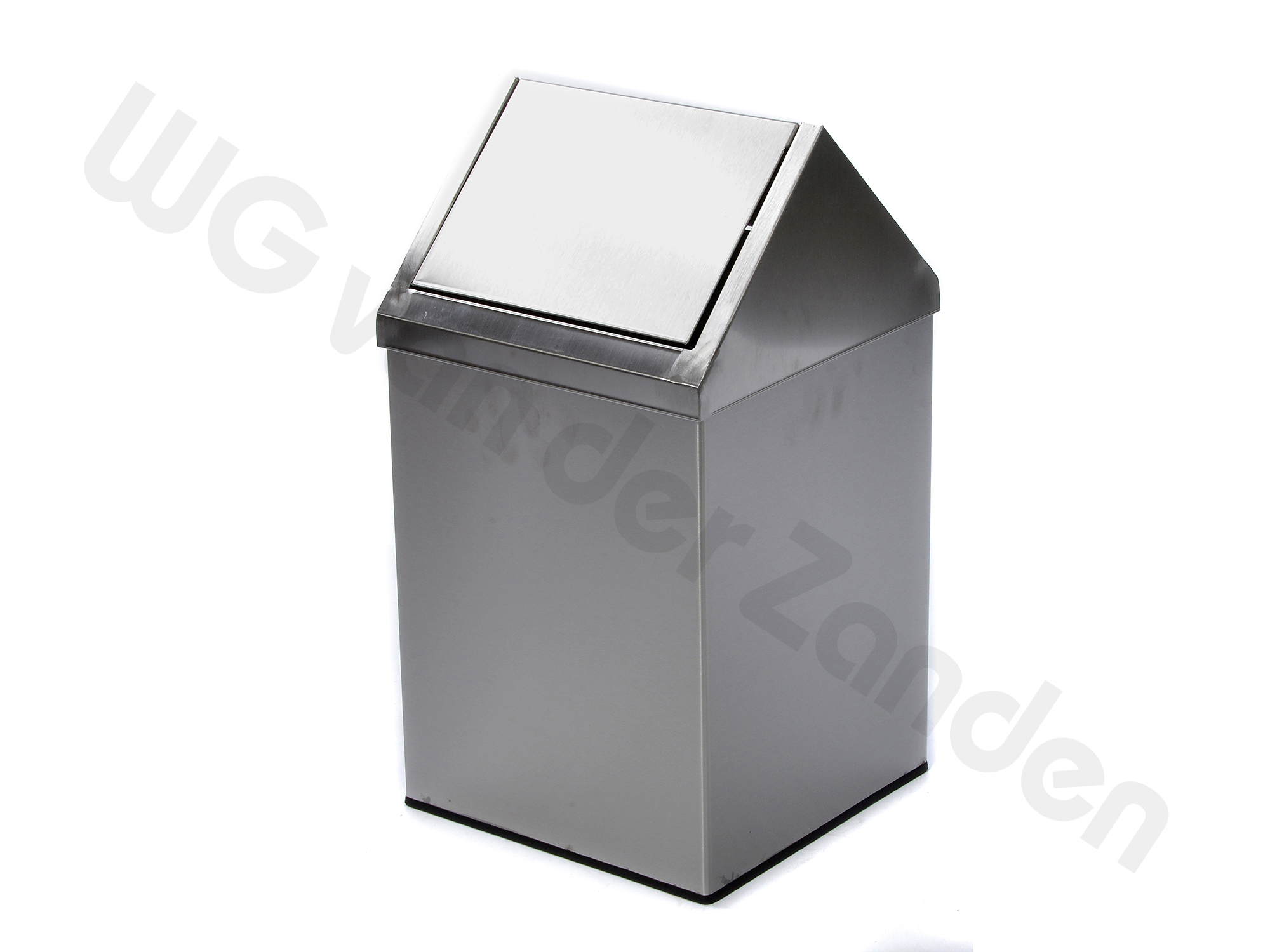 131002 GARBAGE BIN 54 LTR S/S SWING LID 30X30X60CM