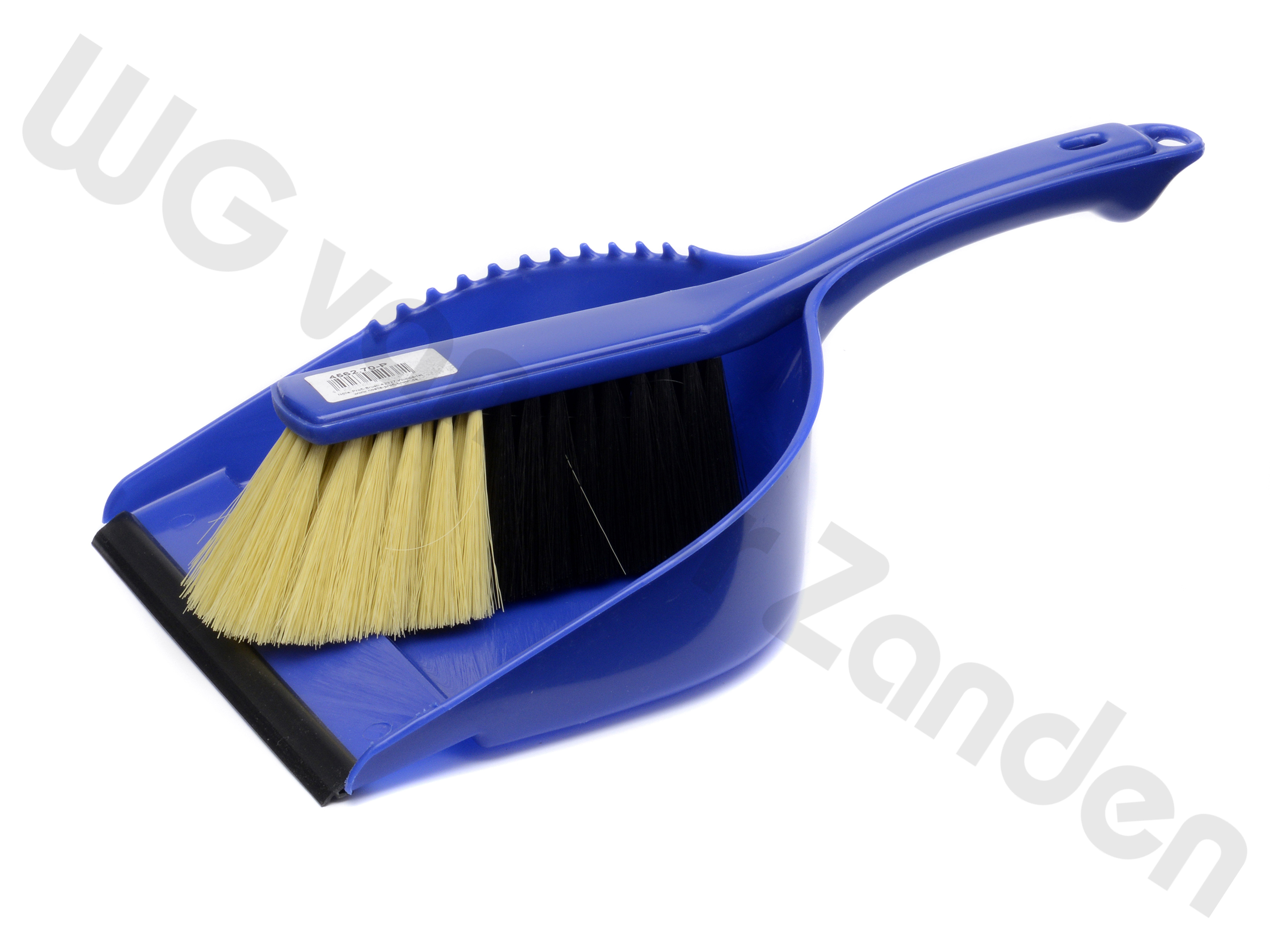 210658 DUST PAN / BRUSH SET PLASTIC WITH RUBBER LIP