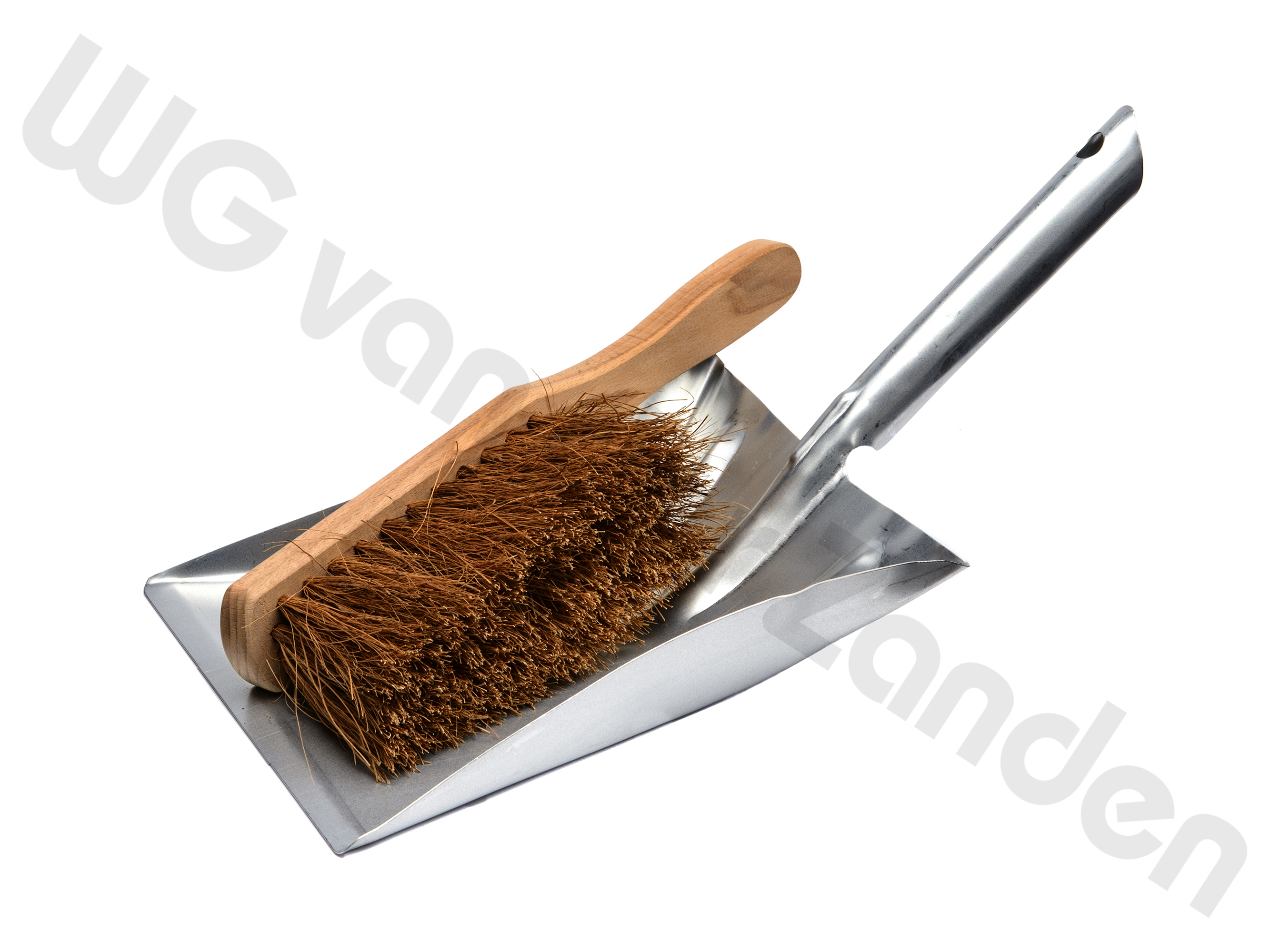 210659 DUST PAN  / BRUSH SET (METAL DUST PAN WITH COIR HAND BRUSH)