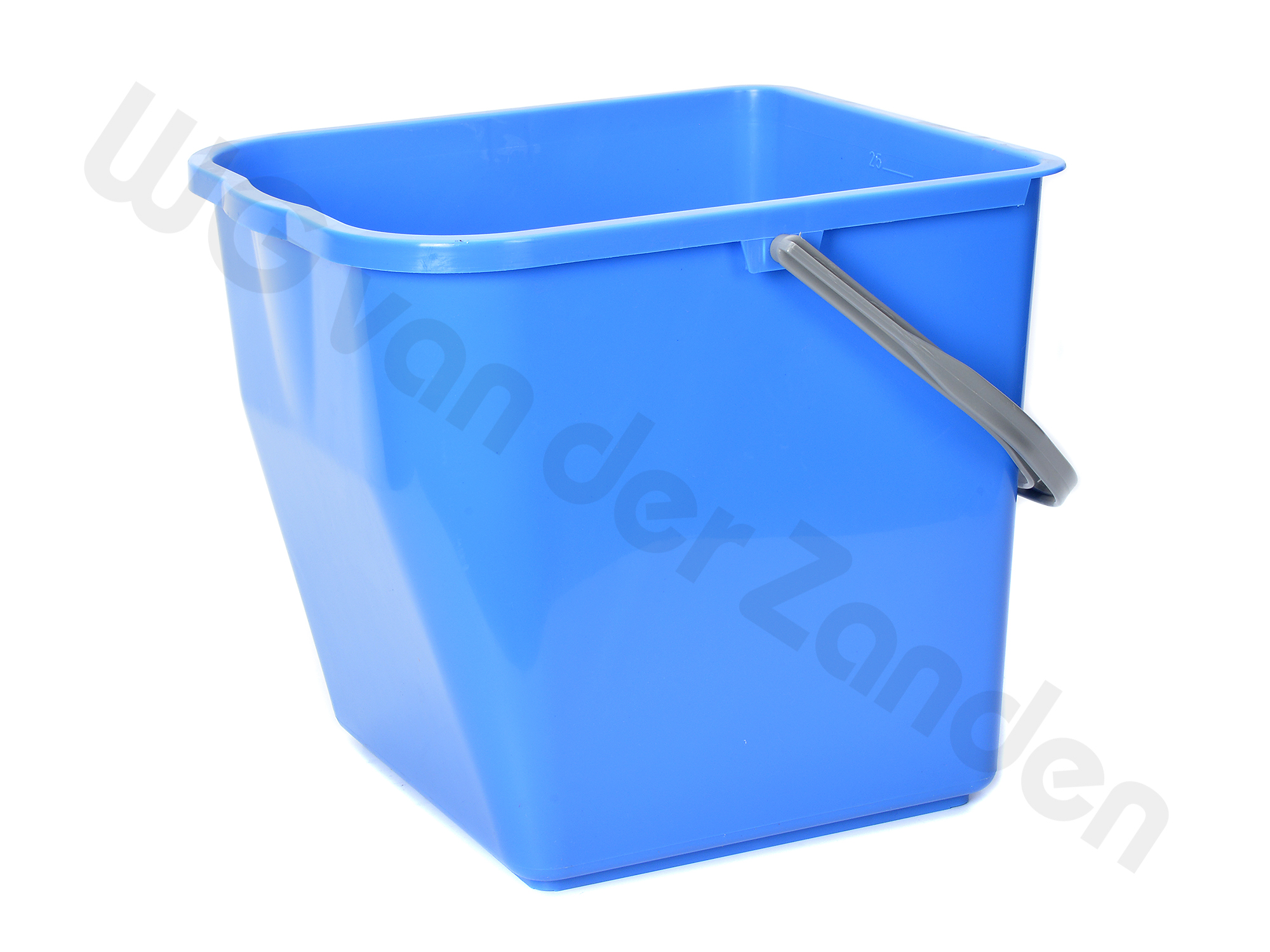 211213 EMMER 25 LTR KUNSTSTOF VIERKANT BLAUW