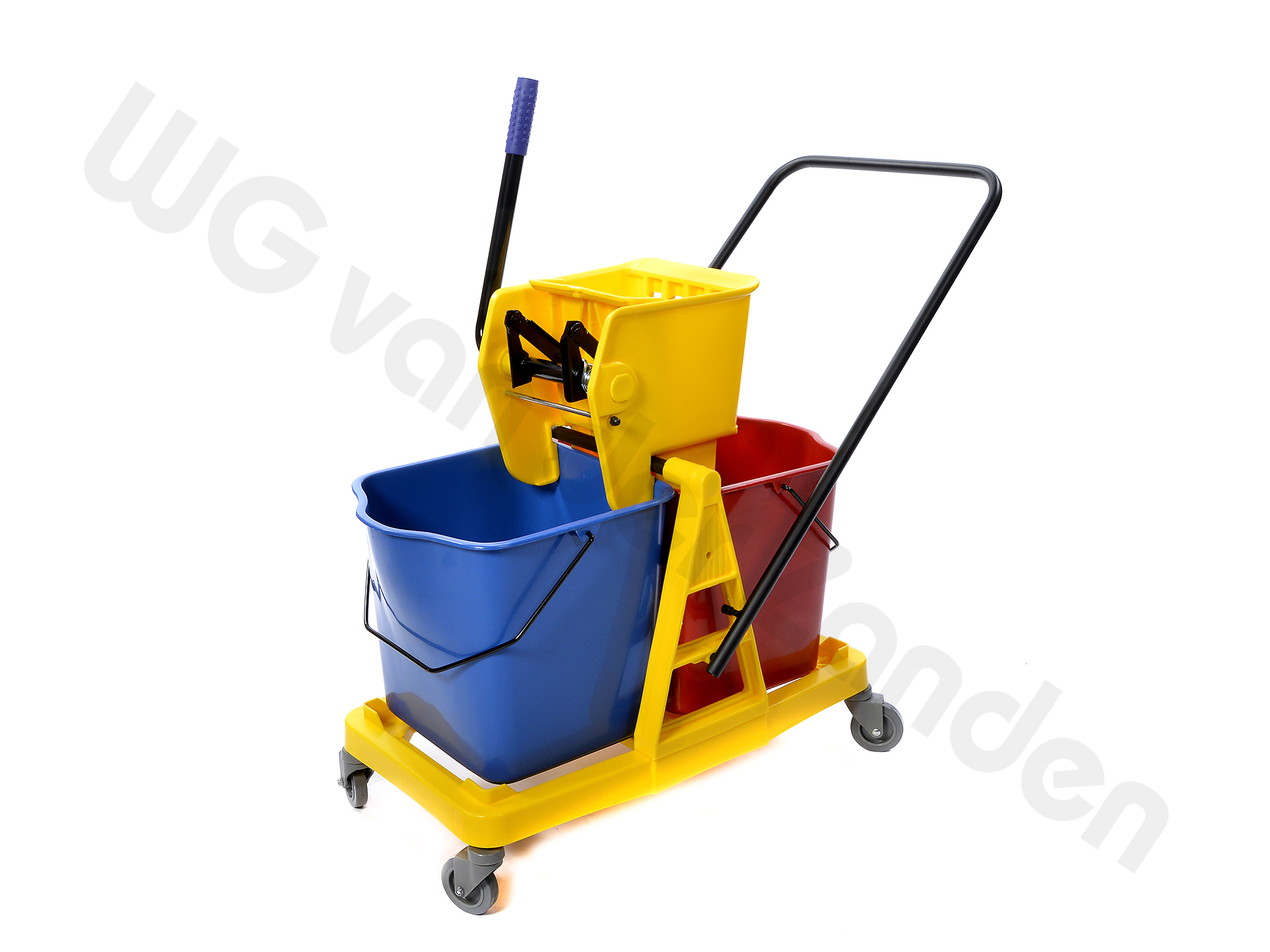 218004 MOP BUCKET DOUBLE TROLLEY PLASTIC 2X25 LTR