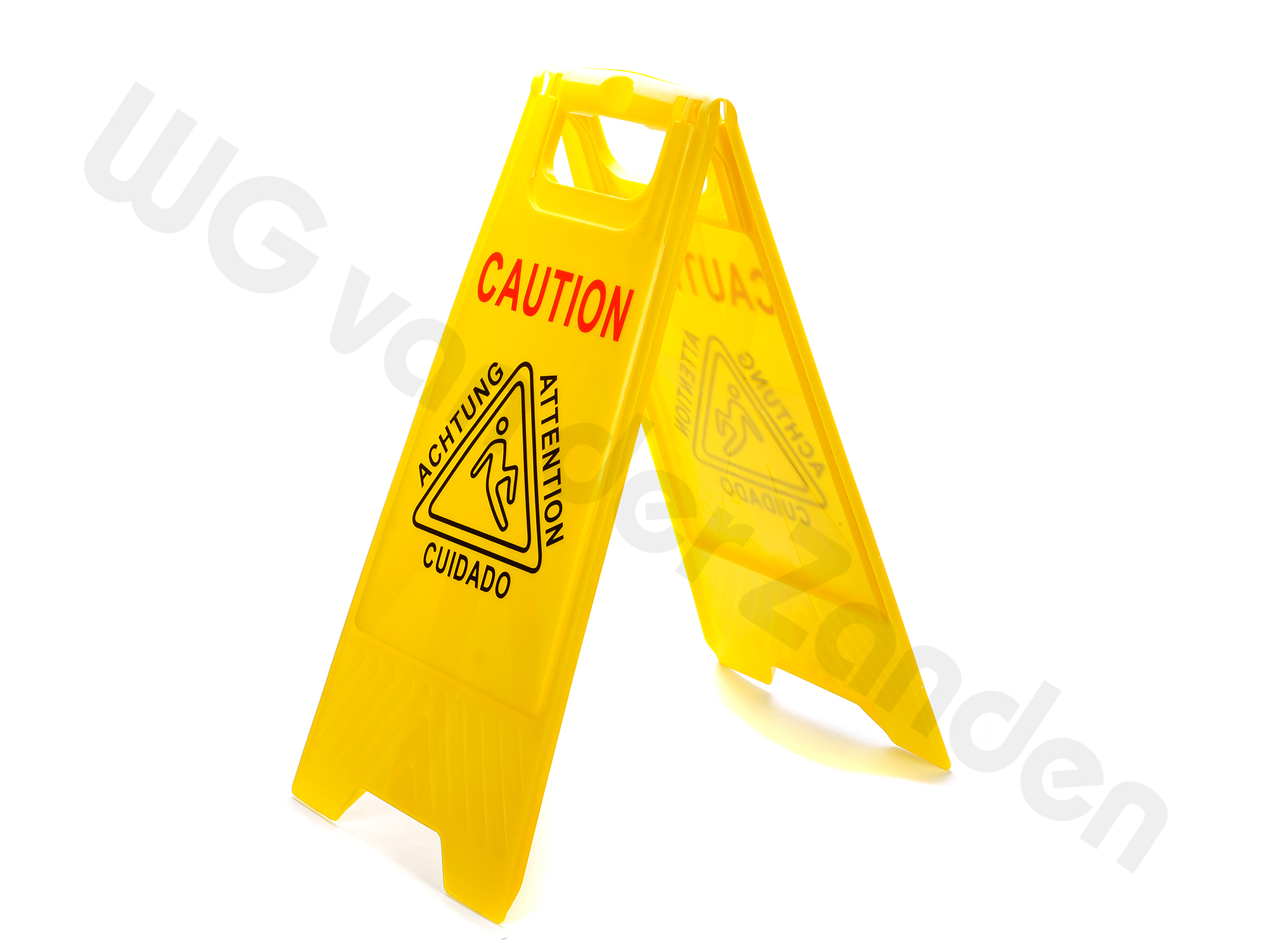 218006 WARNING SIGN &quot;CAUTION WET FLOOR&quot; YELLOW