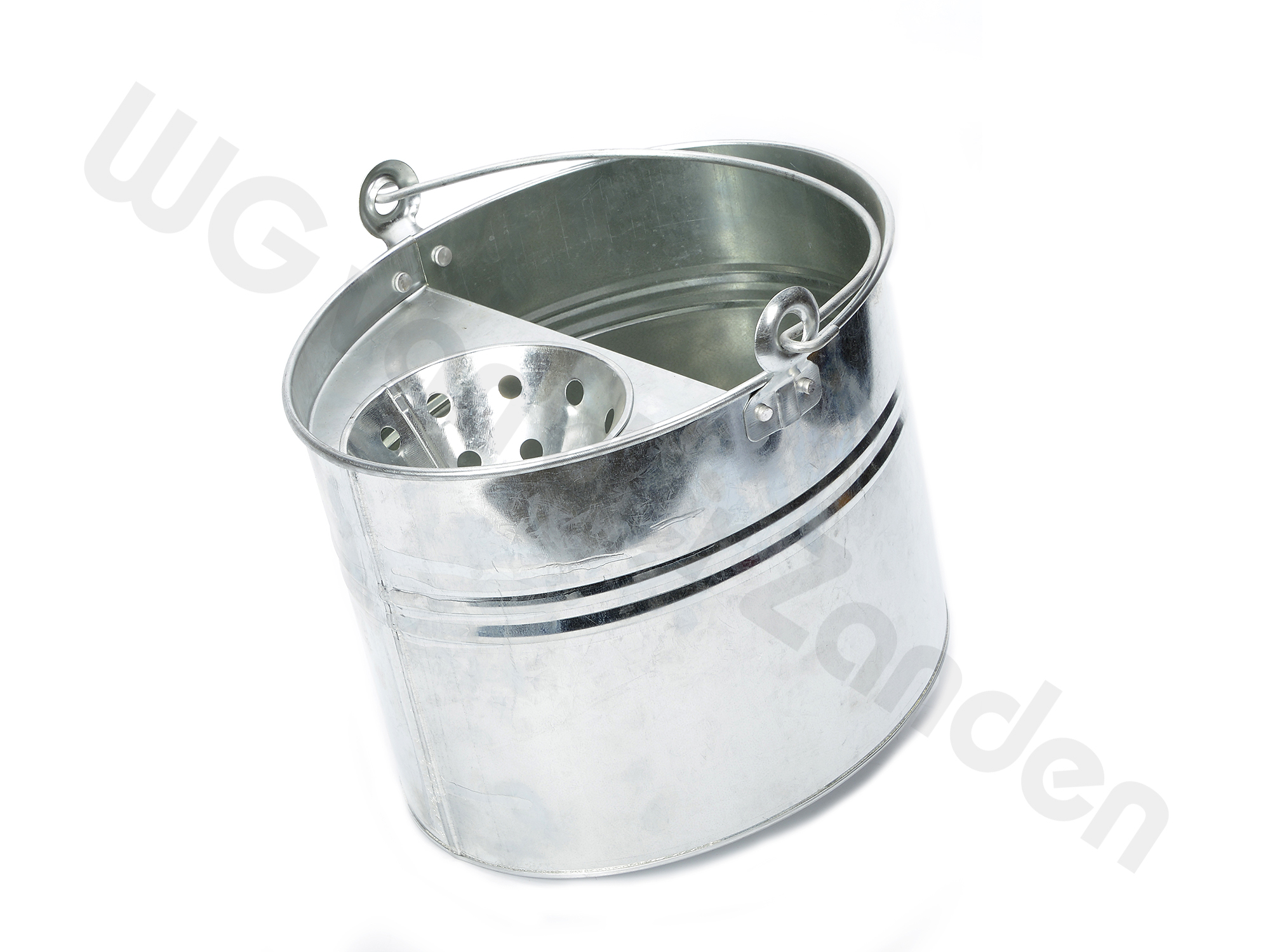 218010 MOP BUCKET FUNNEL TYPE GALVANISED STEEL 14 LTR