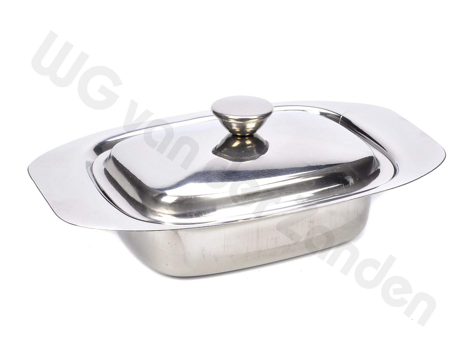 257072 BUTTER TRAY S/S WITH COVER