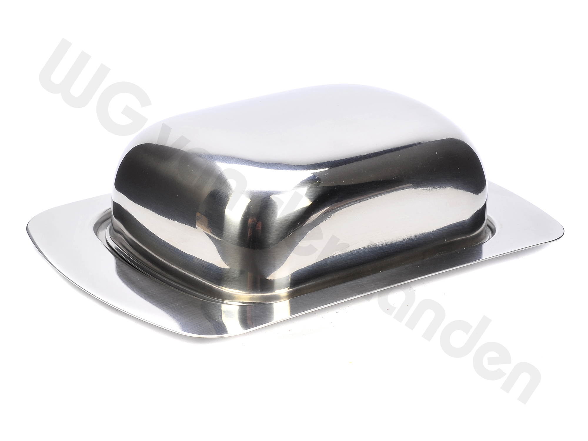 257078 BUTTER TRAY S/S WITH COVER LUXE