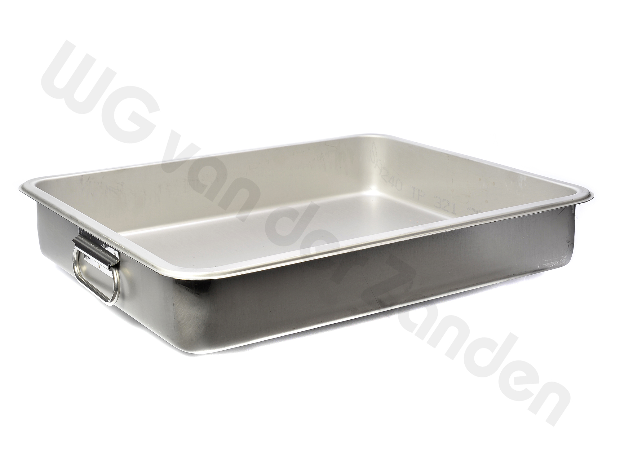 257087 ROASTING PAN S/S 40X30X6.5CM HEAVY DUTY