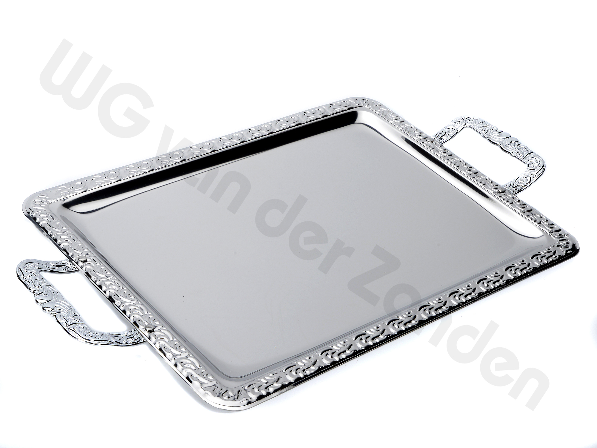 257151 SERVING TRAY S/S 52X31CM HANDLED