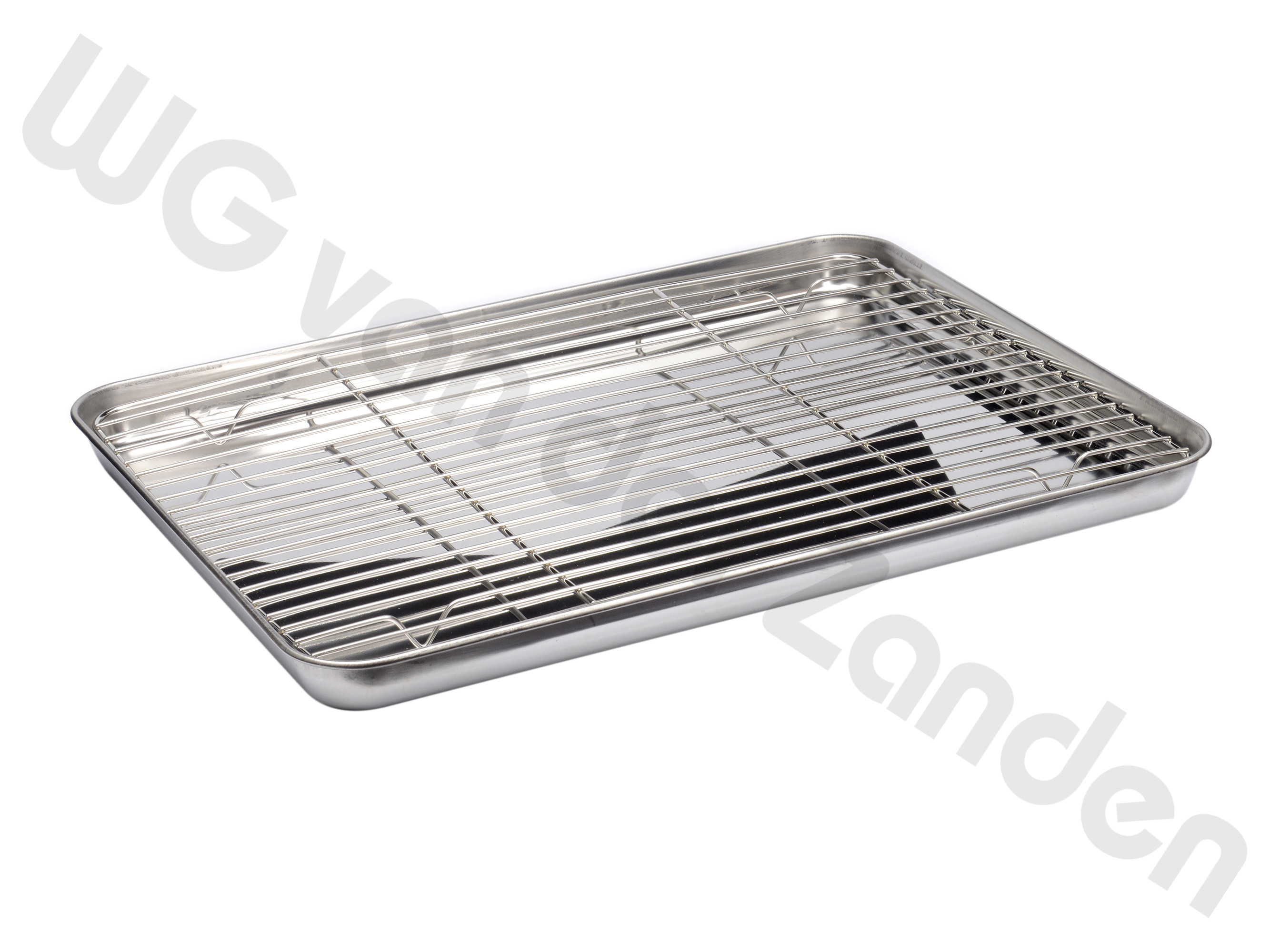 257156 DRIP PAN WITH GRID S/S 40X30X2.5CM