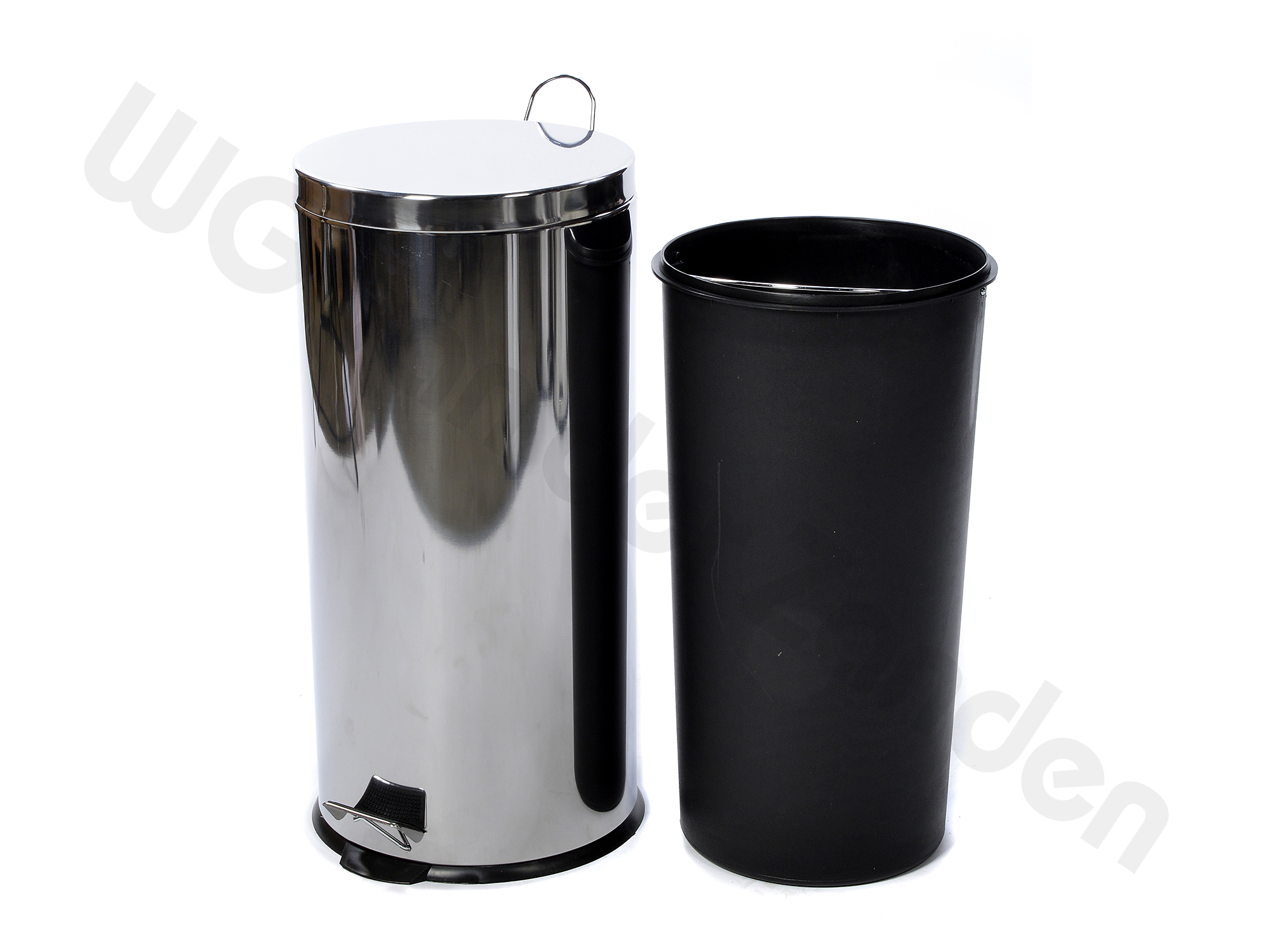 259061 PEDAL BIN 30 LTR S/S WITH PLASTIC LINER