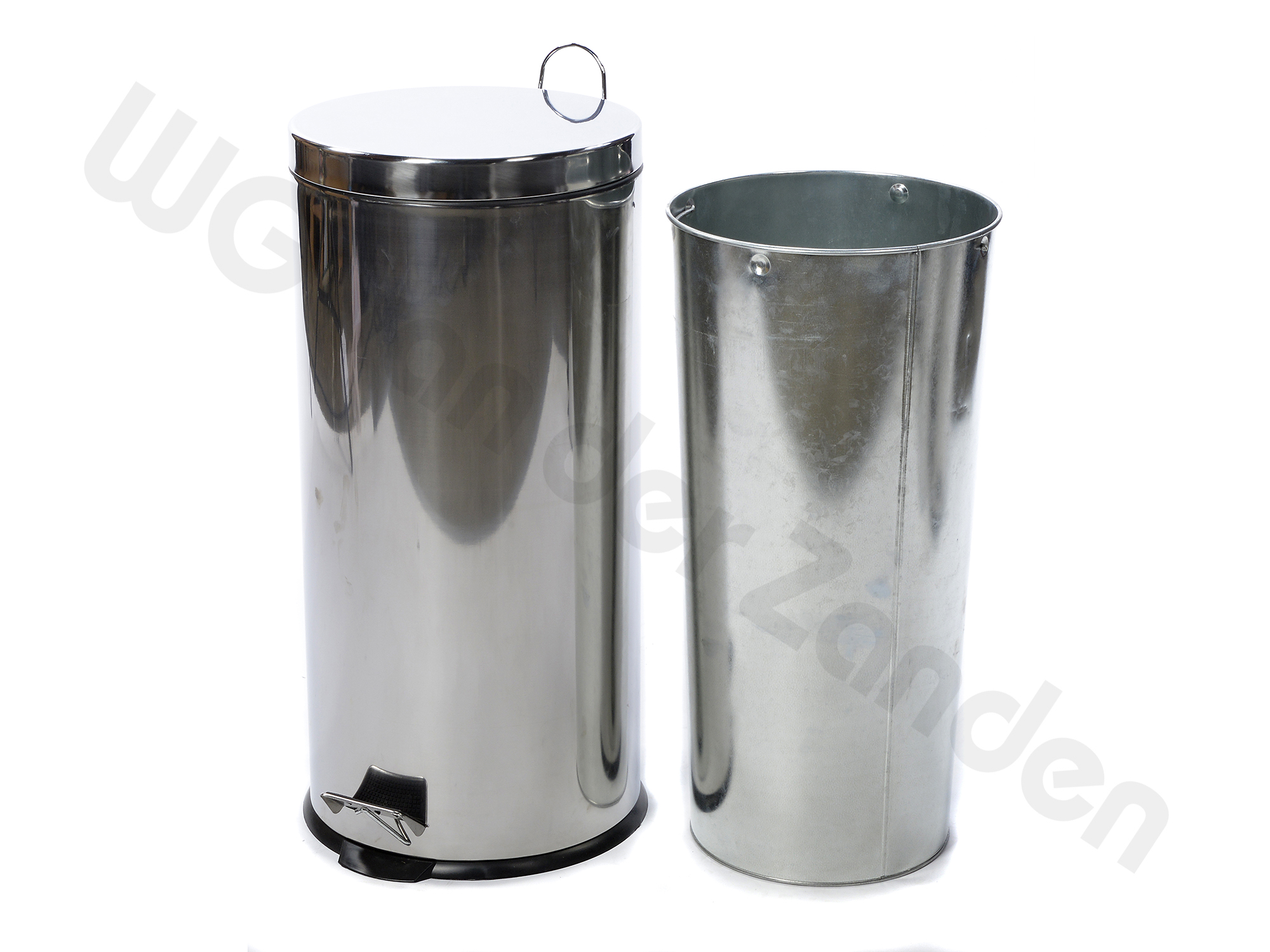 259064 PEDAL BIN 30 LTR S/S WITH METAL LINER