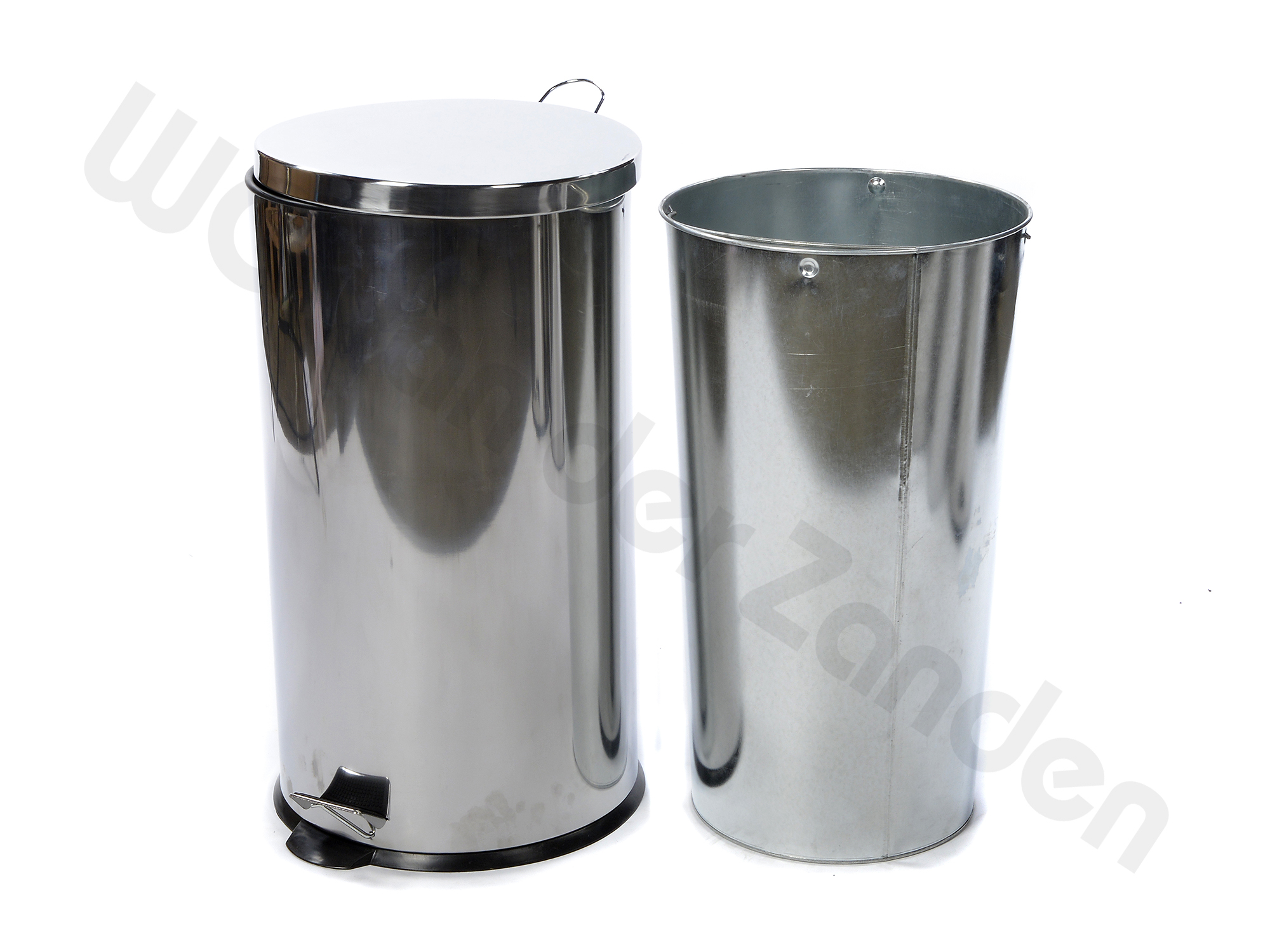 259066 PEDAL BIN 40 LTR S/S WITH METAL LINER