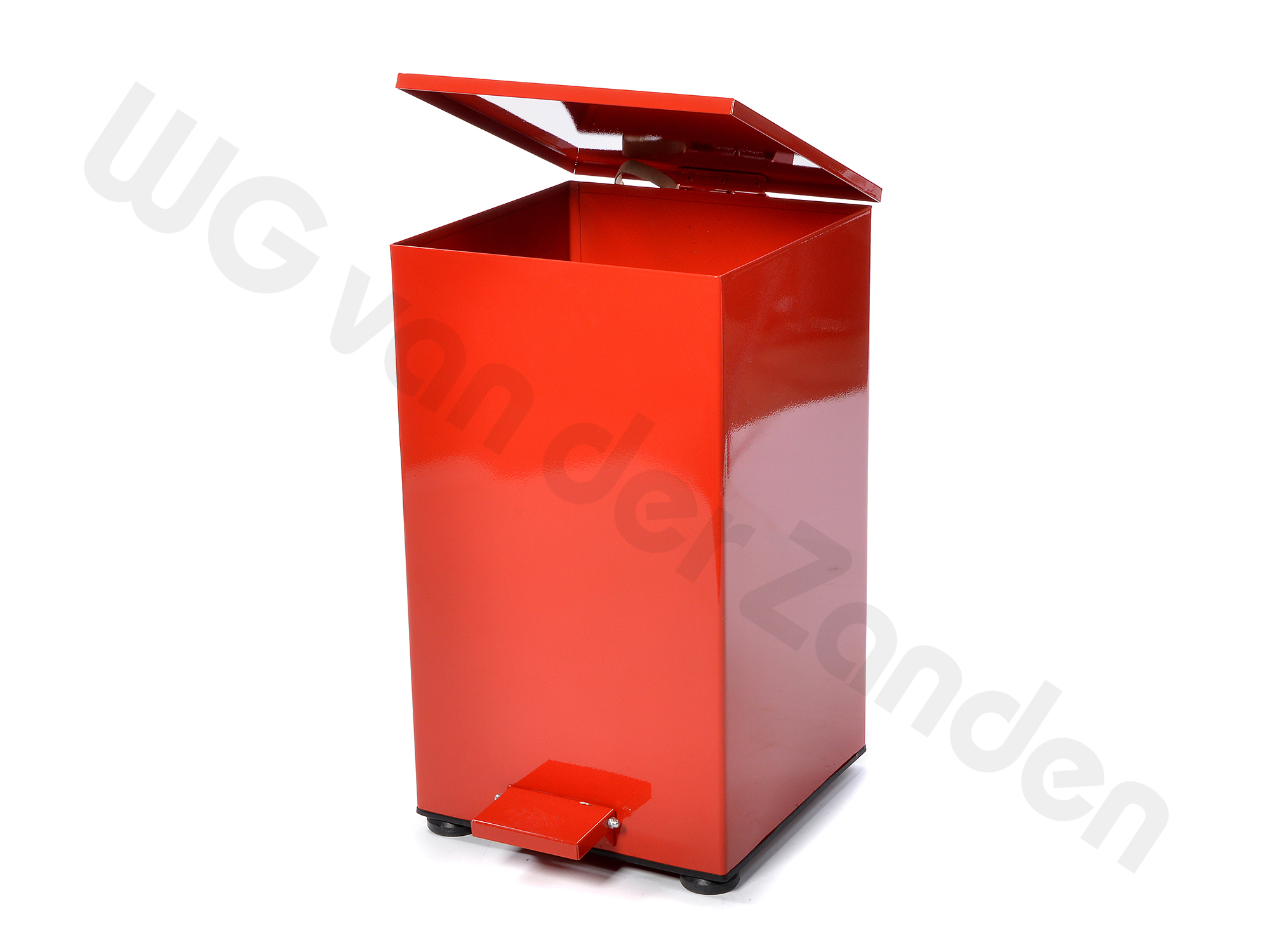 259074 PEDAL BIN 79 LTR METAL RED 36X36X72CM