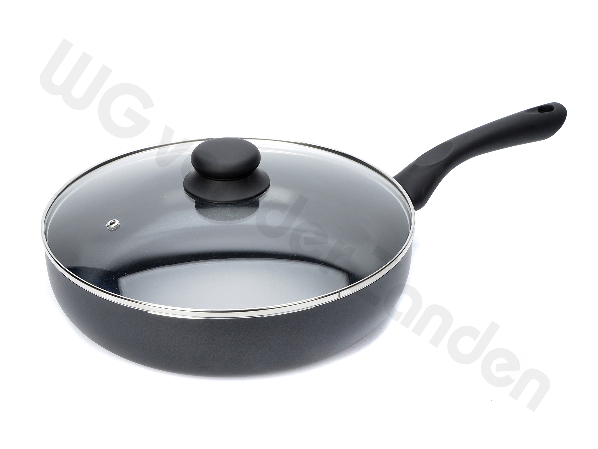 270050 FRYING PAN TEFLON COATED 28Ø X 7CM WITH GLASS COVER