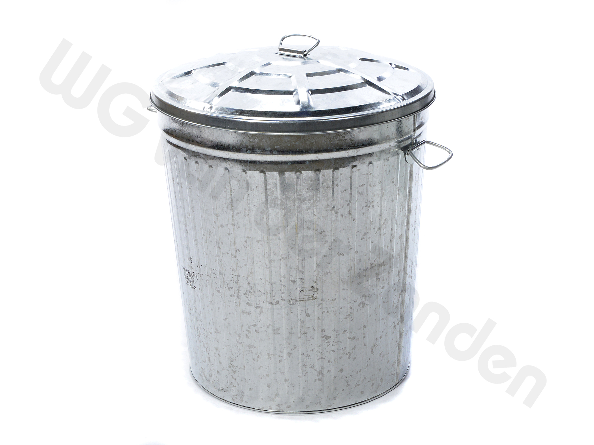 271002 GARBAGE BIN 79 LTR GALVANIZED WITH COVER 45Ø X 59CM