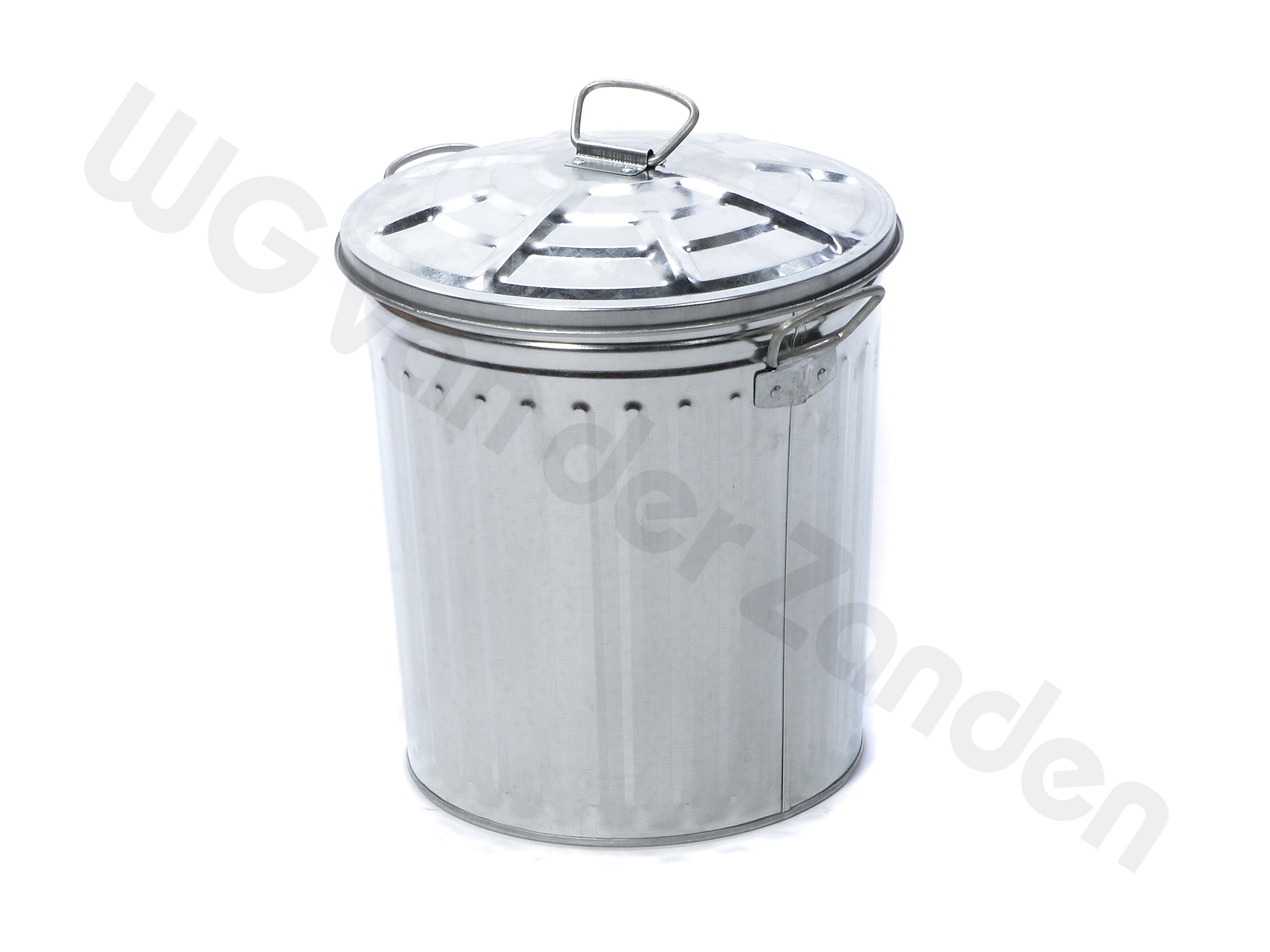 271003 GARBAGE BIN 15 LTR GALVANIZED WITH COVER 25Ø X 30CM