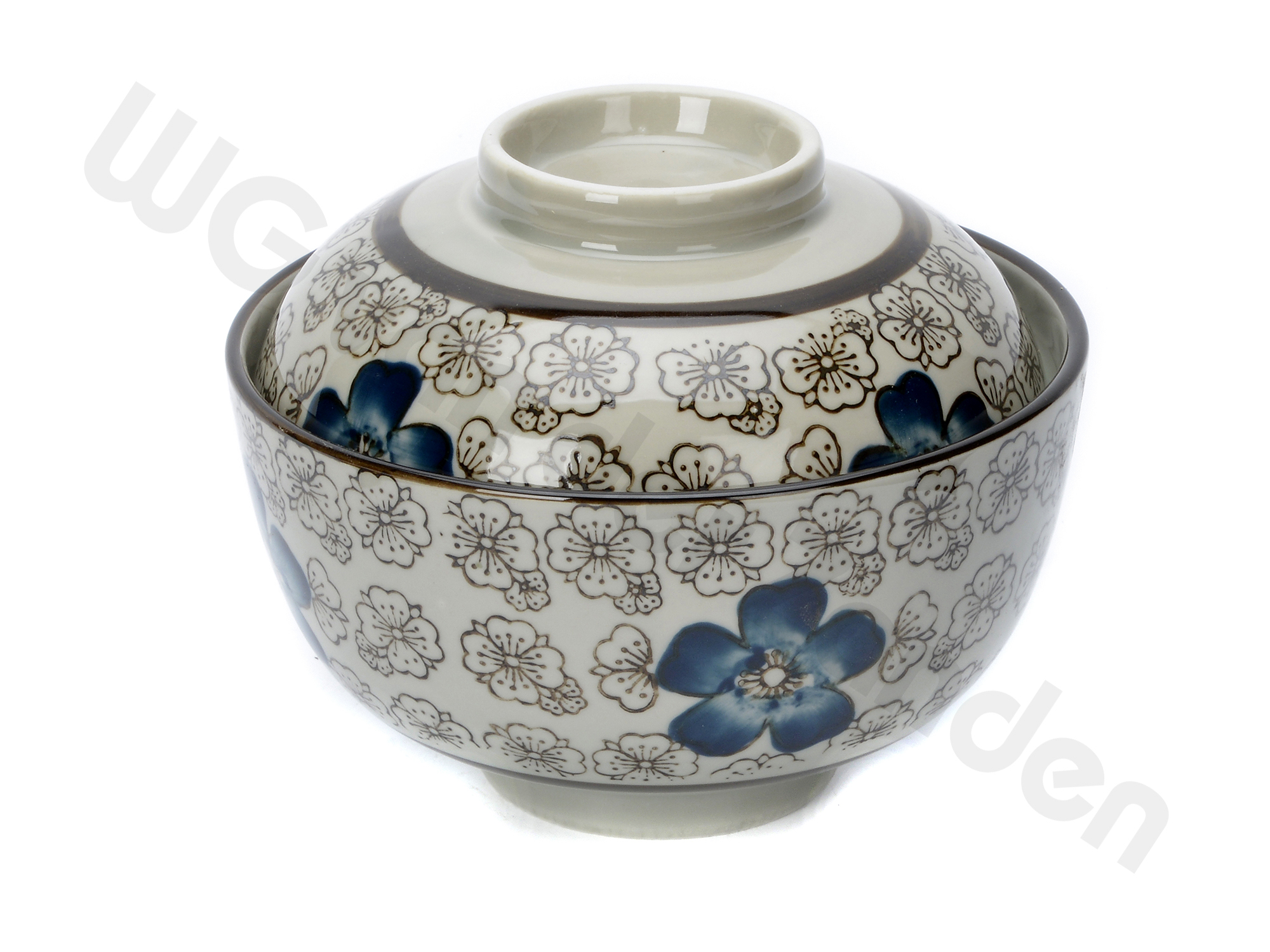 390109 RICE / NOODLE BOWL 16CMØ PORCELAIN WITH COVER