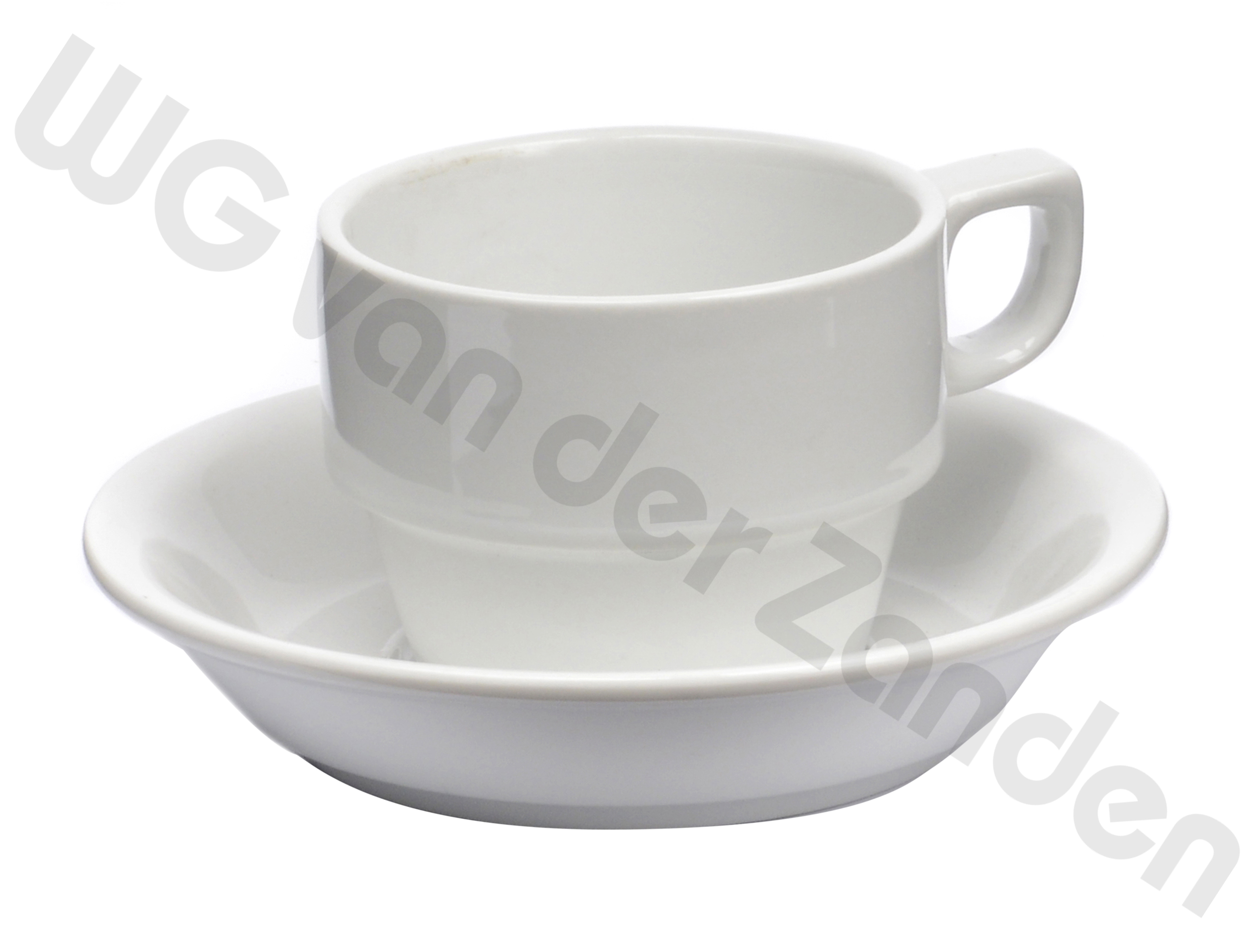 391400 TEA CUP STACKABLE & SAUCER  21CL &quot;HOLLAND PORCELAIN&quot;