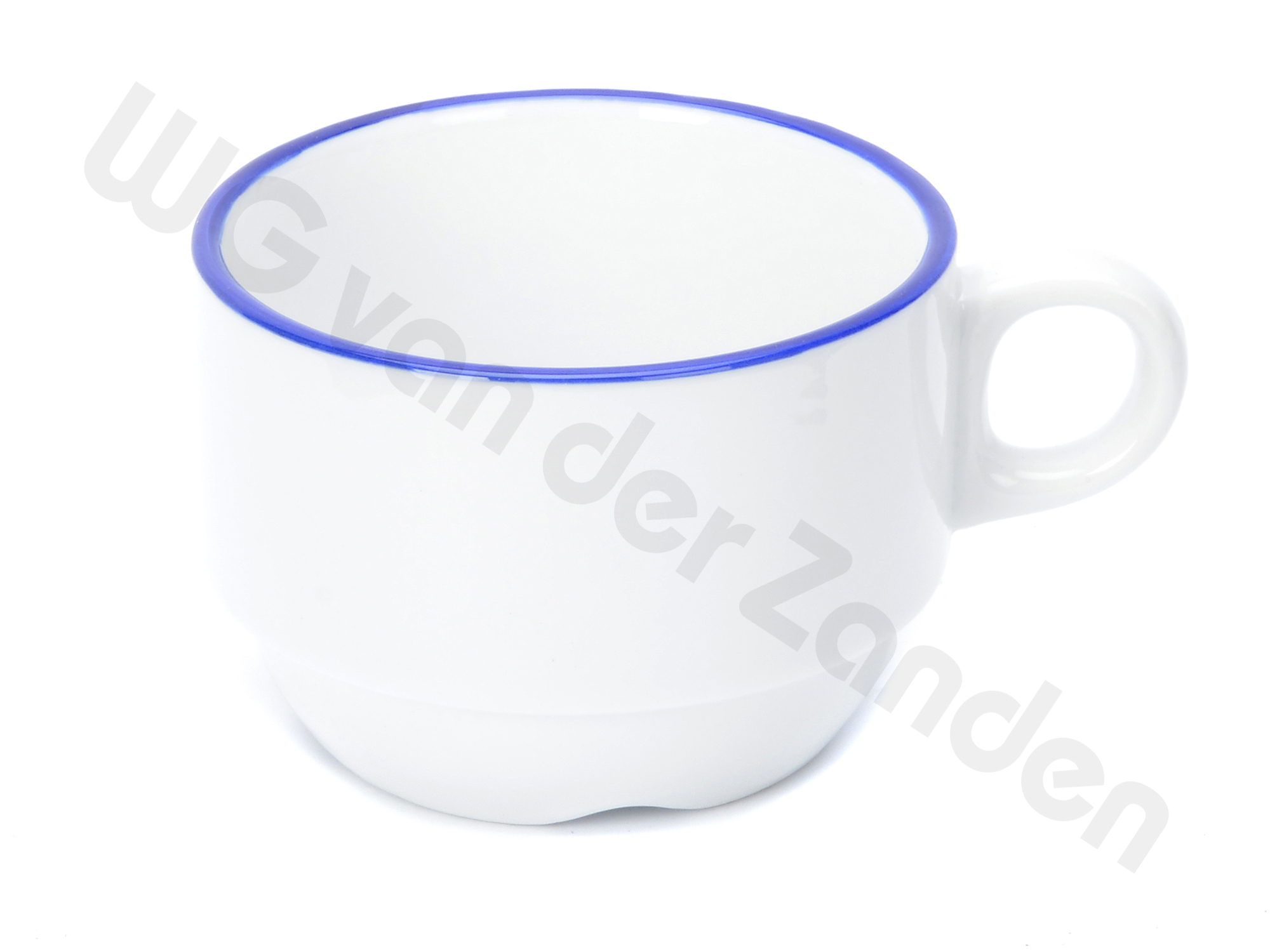 391501 THEEKOP HP 18CL BLAUW FILET &quot;HOLLAND PORCELAIN&quot;