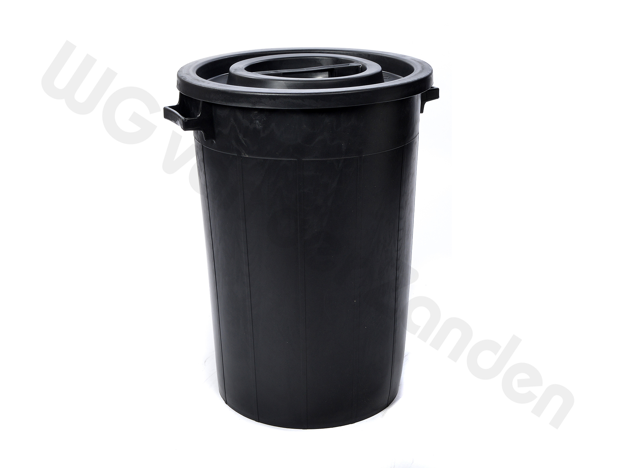 440036 GARBAGE BIN PLASTIC 120 LTR ROUND WITH COVER BLACK