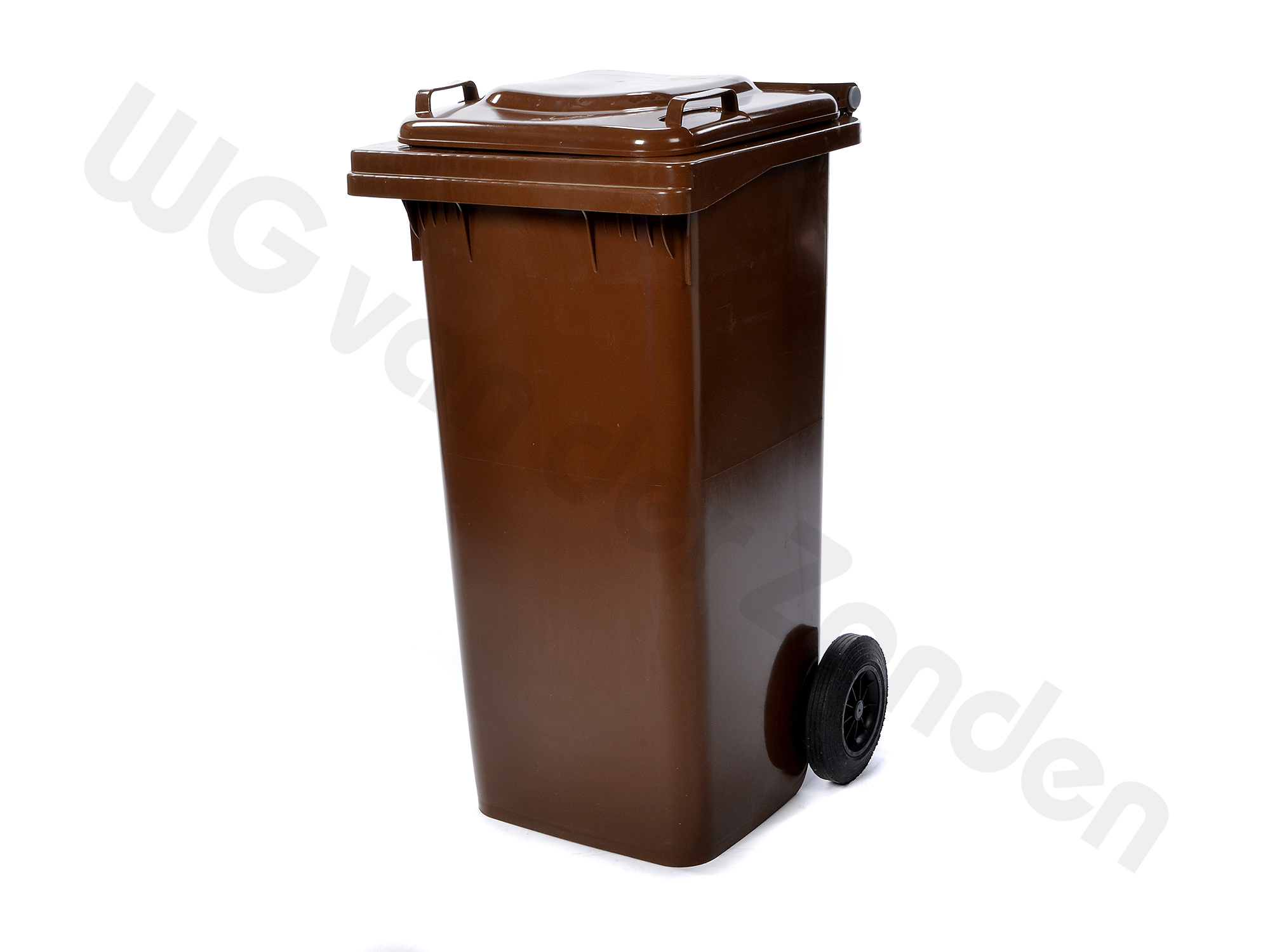 440039 GARBAGE BIN 120 LTR PLASTIC TWO WHEELED BROWN