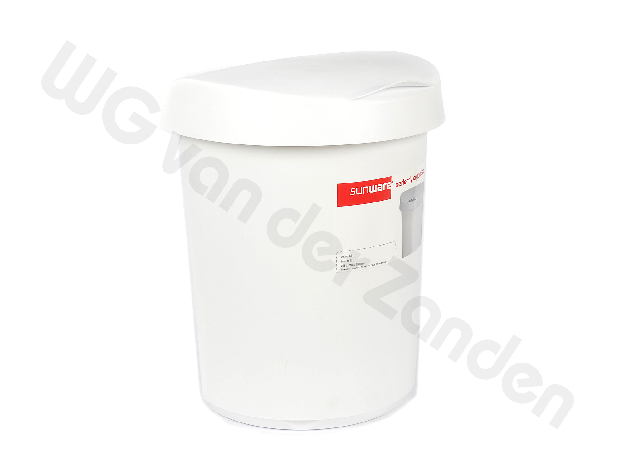 440043 GARBAGE BIN 10 LTR PLASTIC WITH FLAT LID