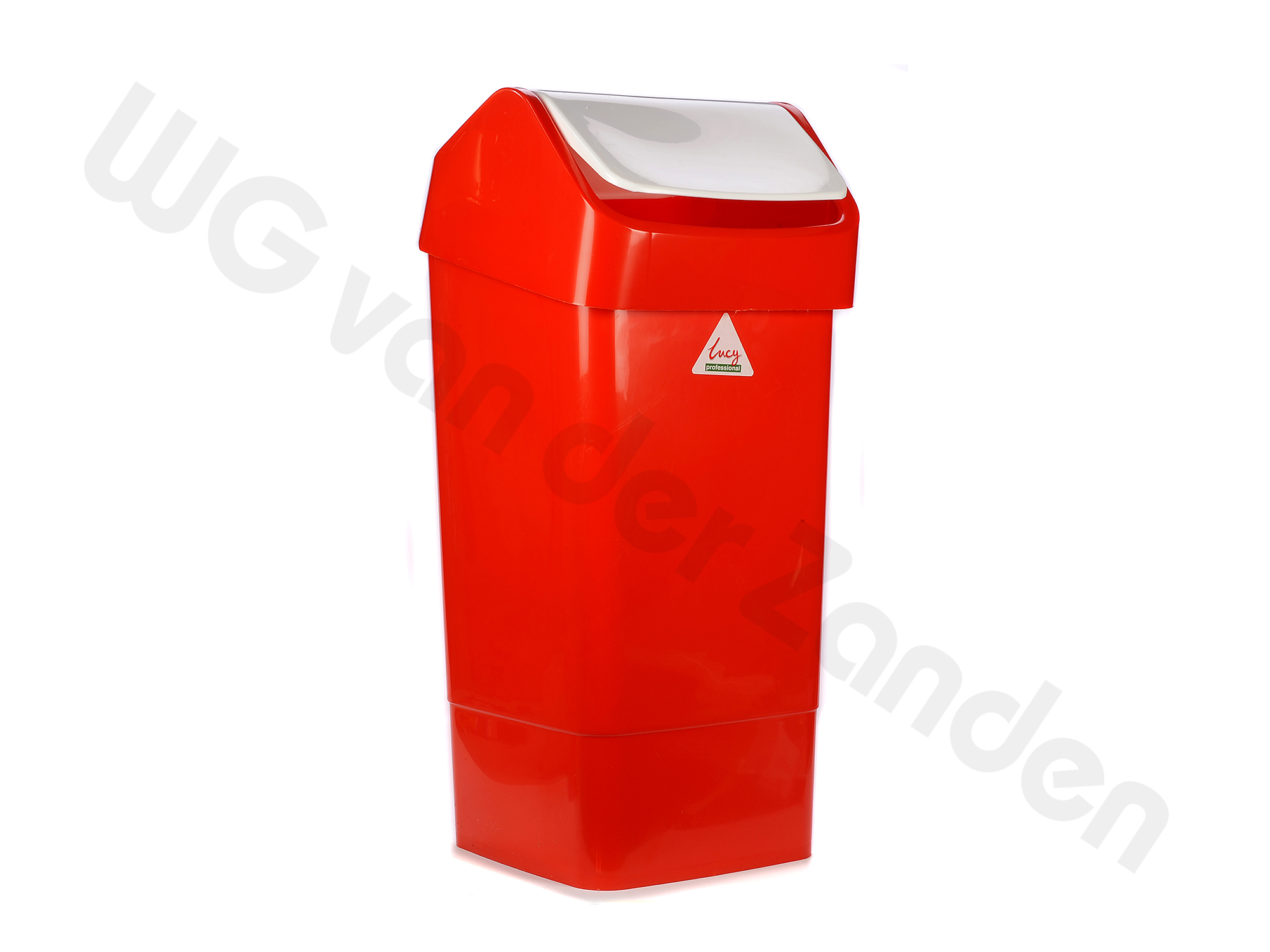 440063 GARBAGE BIN 50 LTR PLASTIC RED