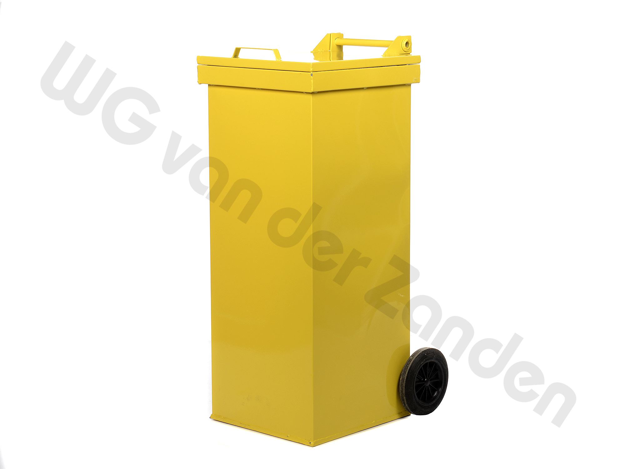 440076 GARBAGE BINS 240 LTR METAL TWO WHEELED YELLOW