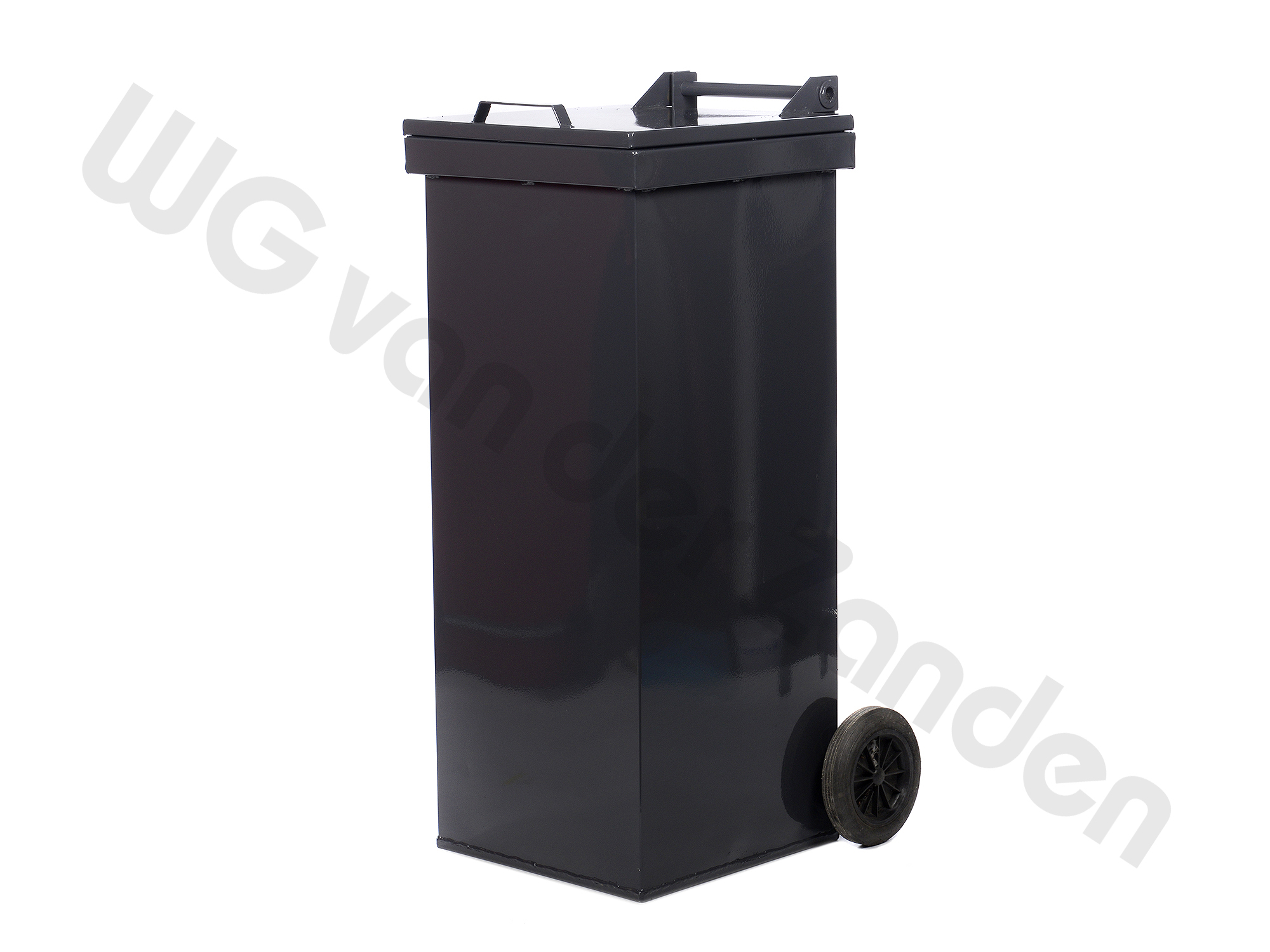 440077 GARBAGE BINS 240 LTR METAL TWO WHEELED GREY