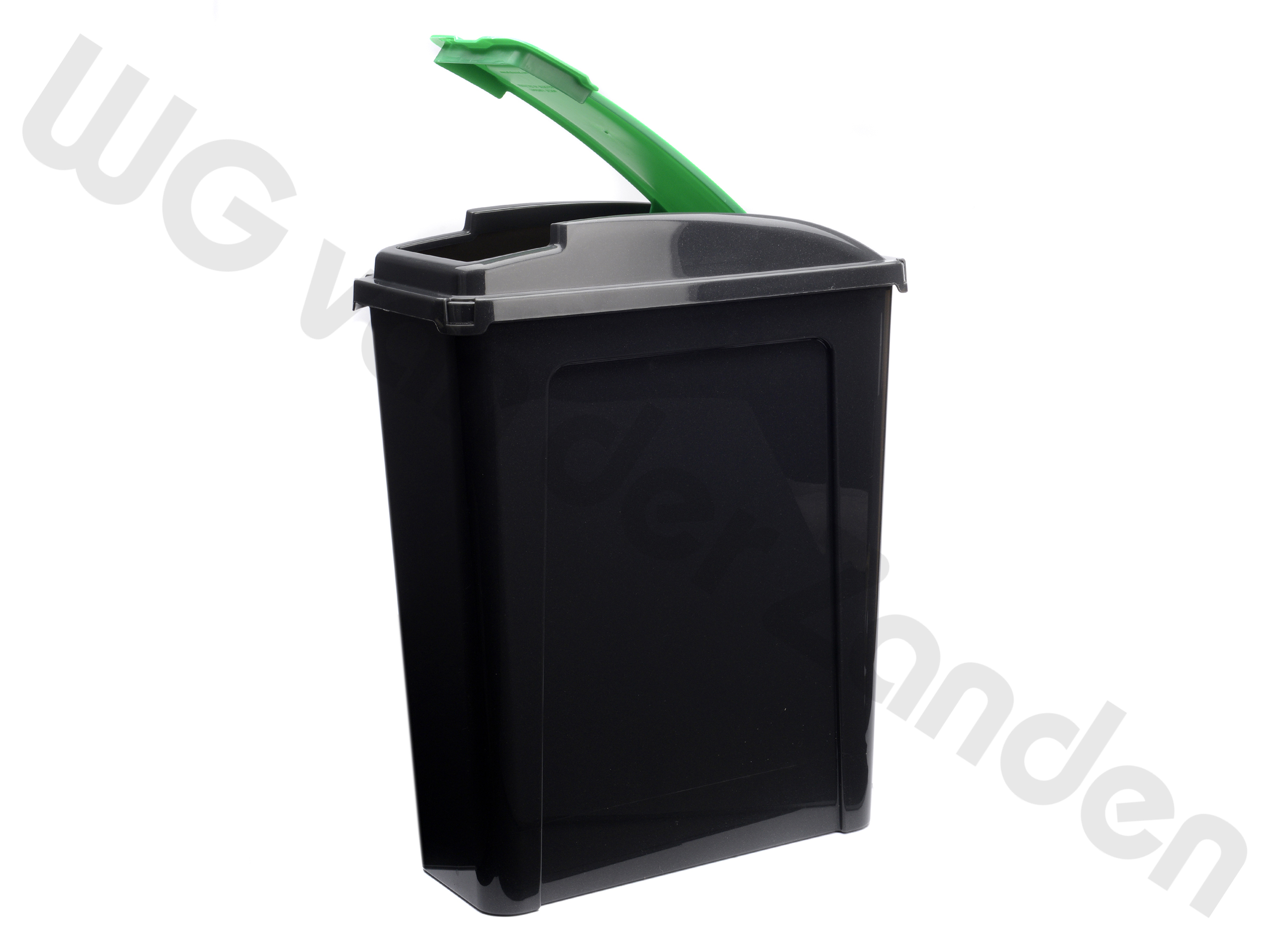 440095 GARBAGE BIN 25 LTR PLASTIC GREEN LID