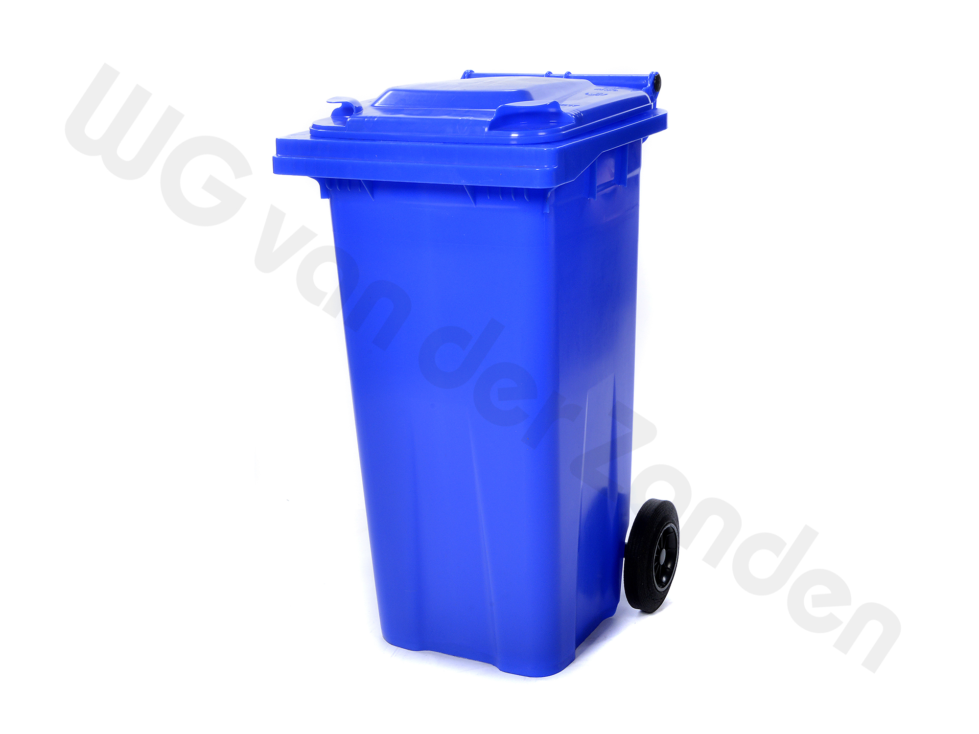 440143 AFVALCONTAINER 120 LTR KUNSTSTOF M/WIEL BLAUW