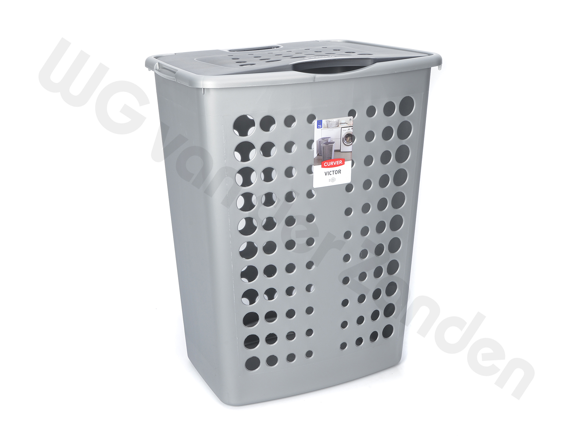 441201 WASBOX CURVER 60 LTR MET DEKSEL 45X34X57CM