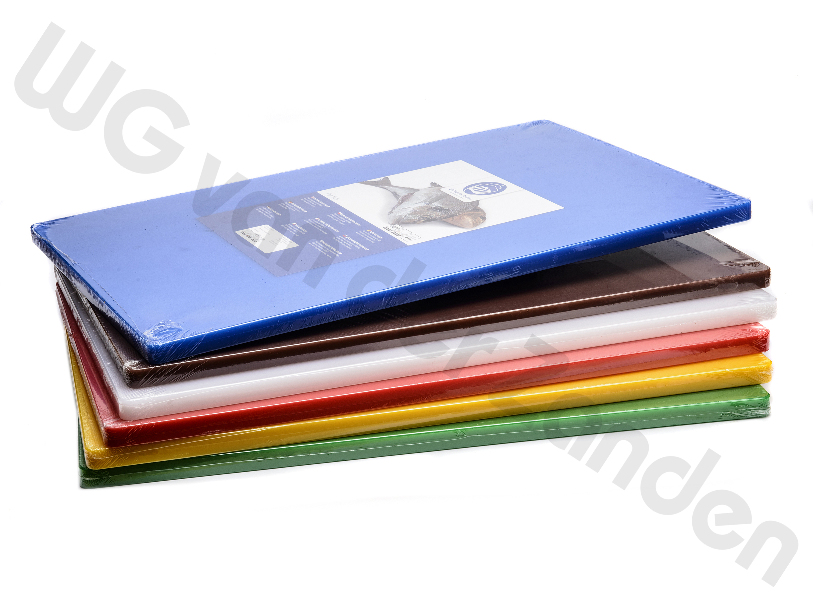 441319 CUTTING BOARD 50X30X1.5CM PLASTIC SET / 6 COLORS