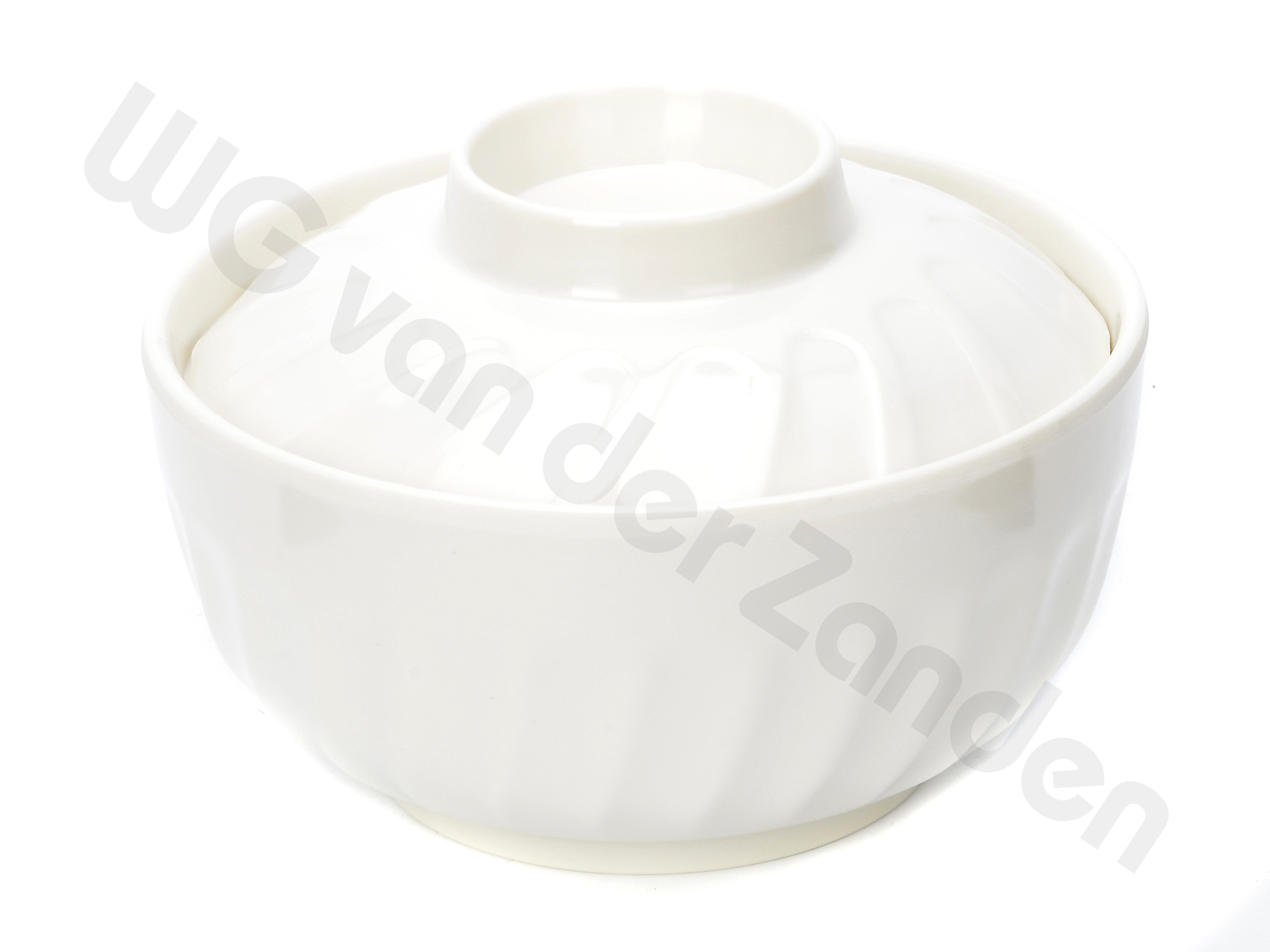 441435 RIJSTKOM MET DEKSEL MELAMINE 12.5CMØ