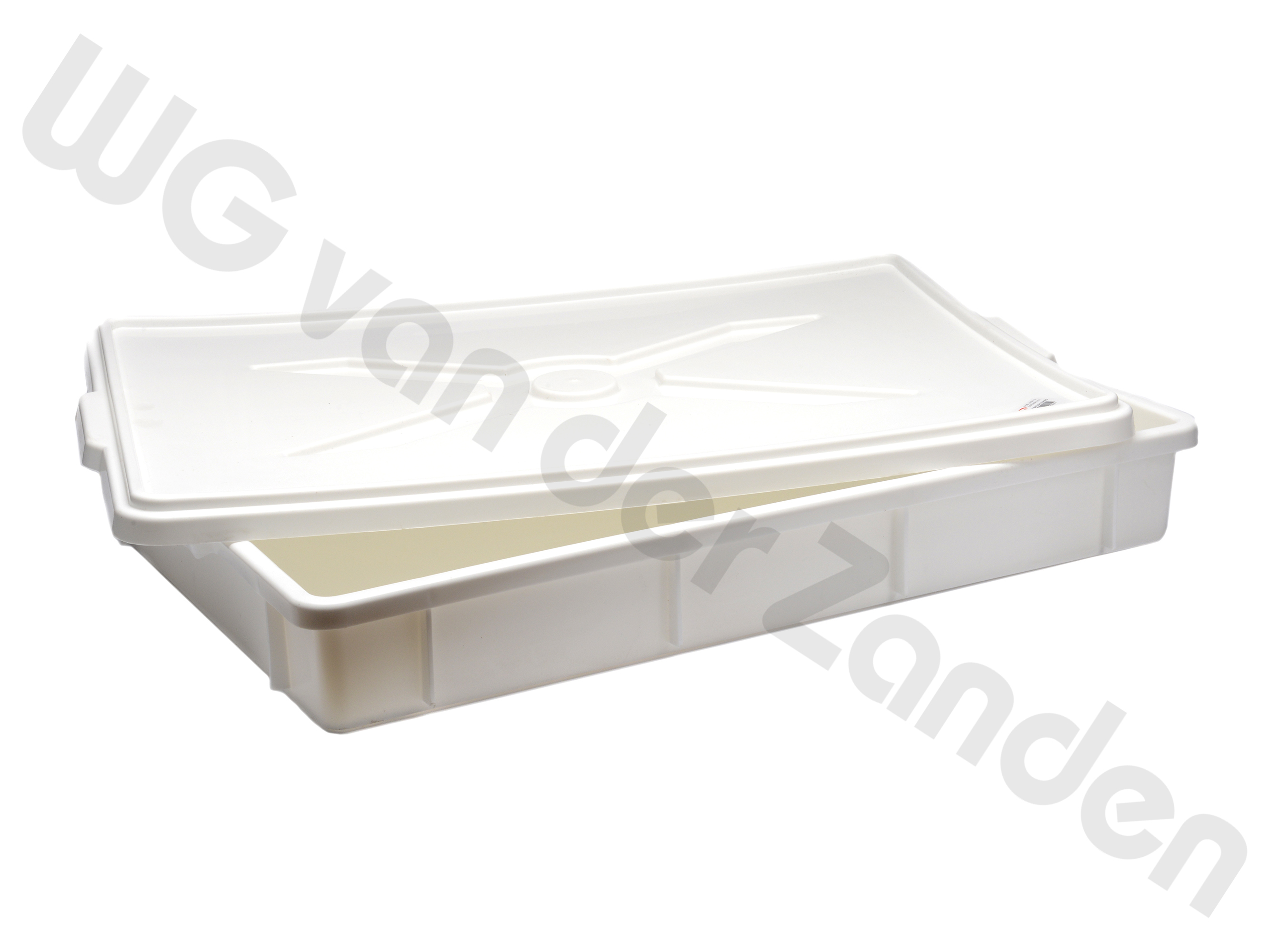 441857 STORAGE CONTAINER PLASTIC WITH COVER 63X42X8CM / 19 LTR
