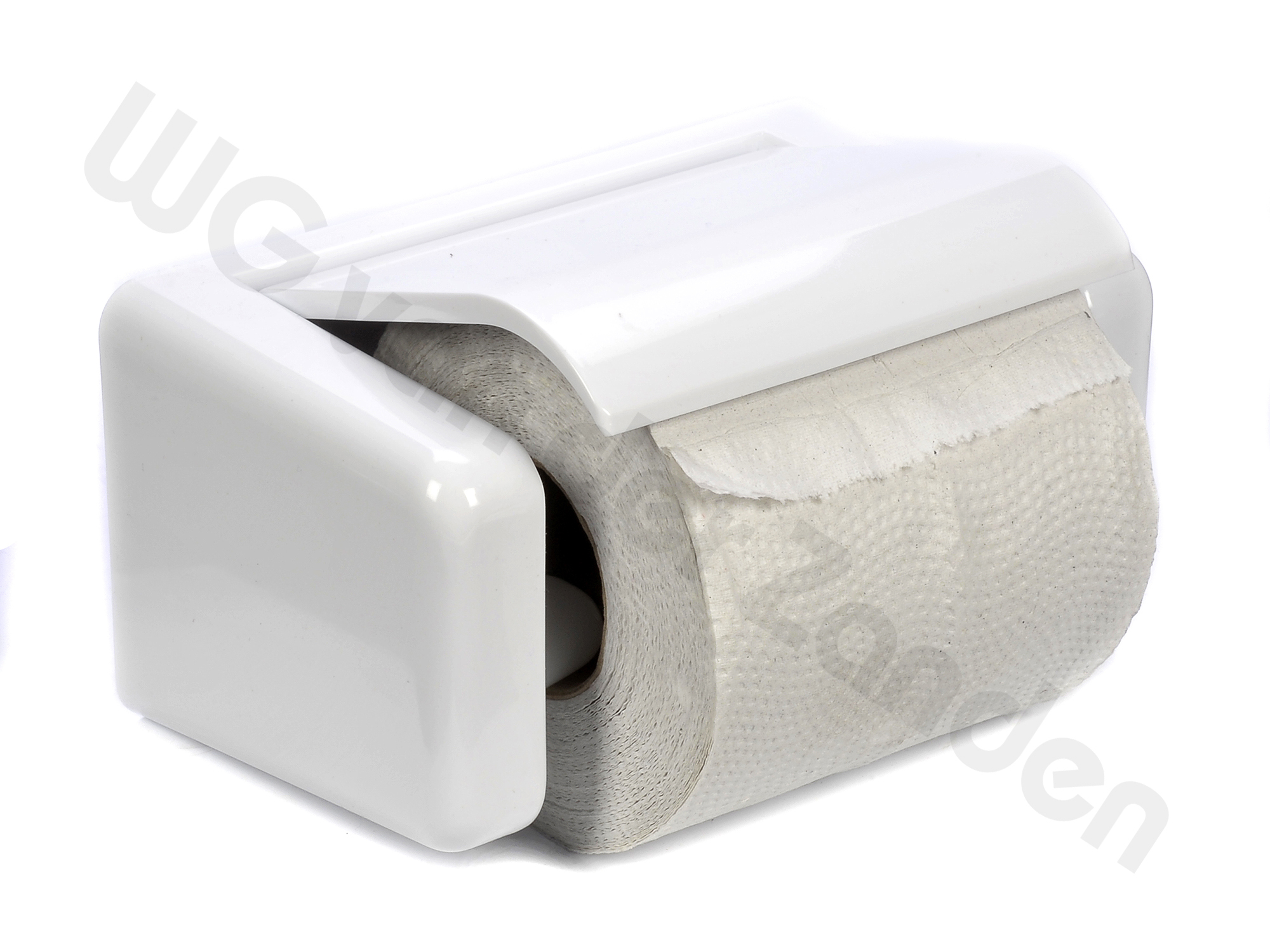 471555 TOILETROLHOUDER MET KLEP PASTIC