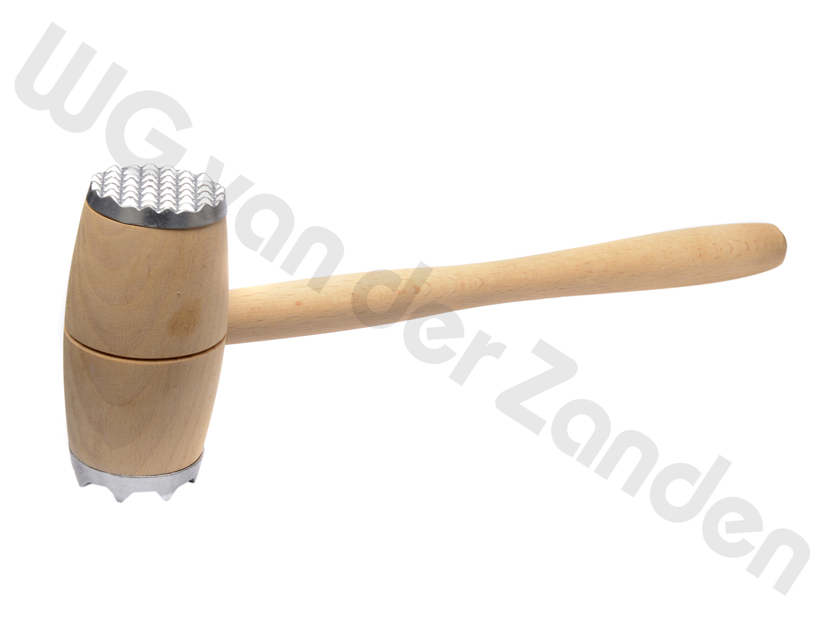 501010 MEAT TENDERIZER HAMMER WOOD WITH METAL SIDES