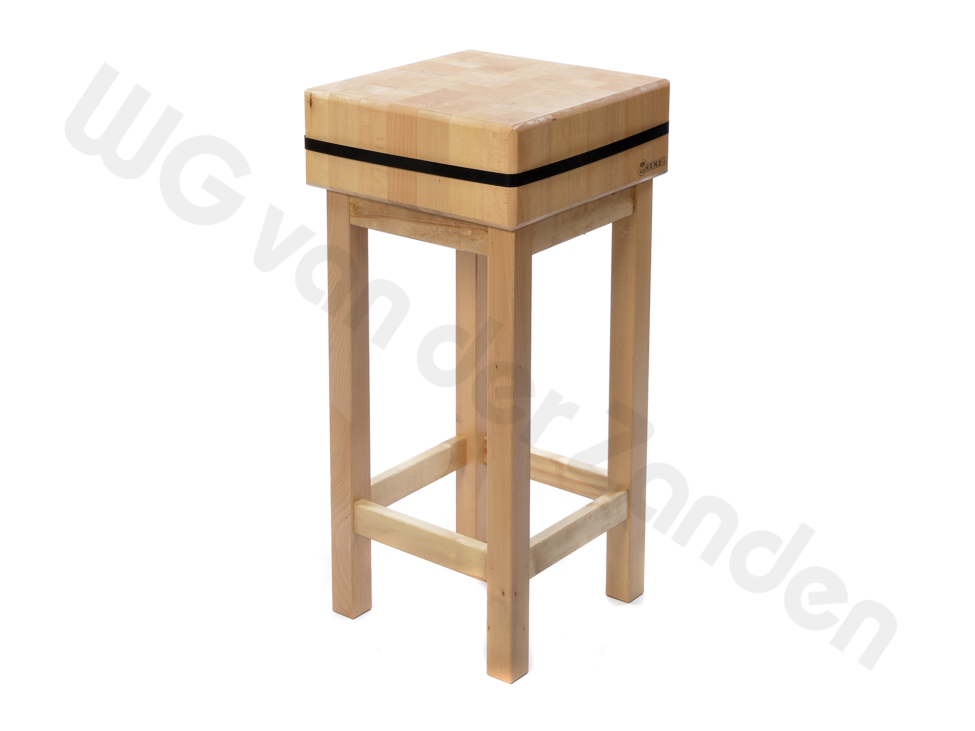 501020 CHOPPING BOARD WOOD ON WOODEN BASE 40X40X15/85CM