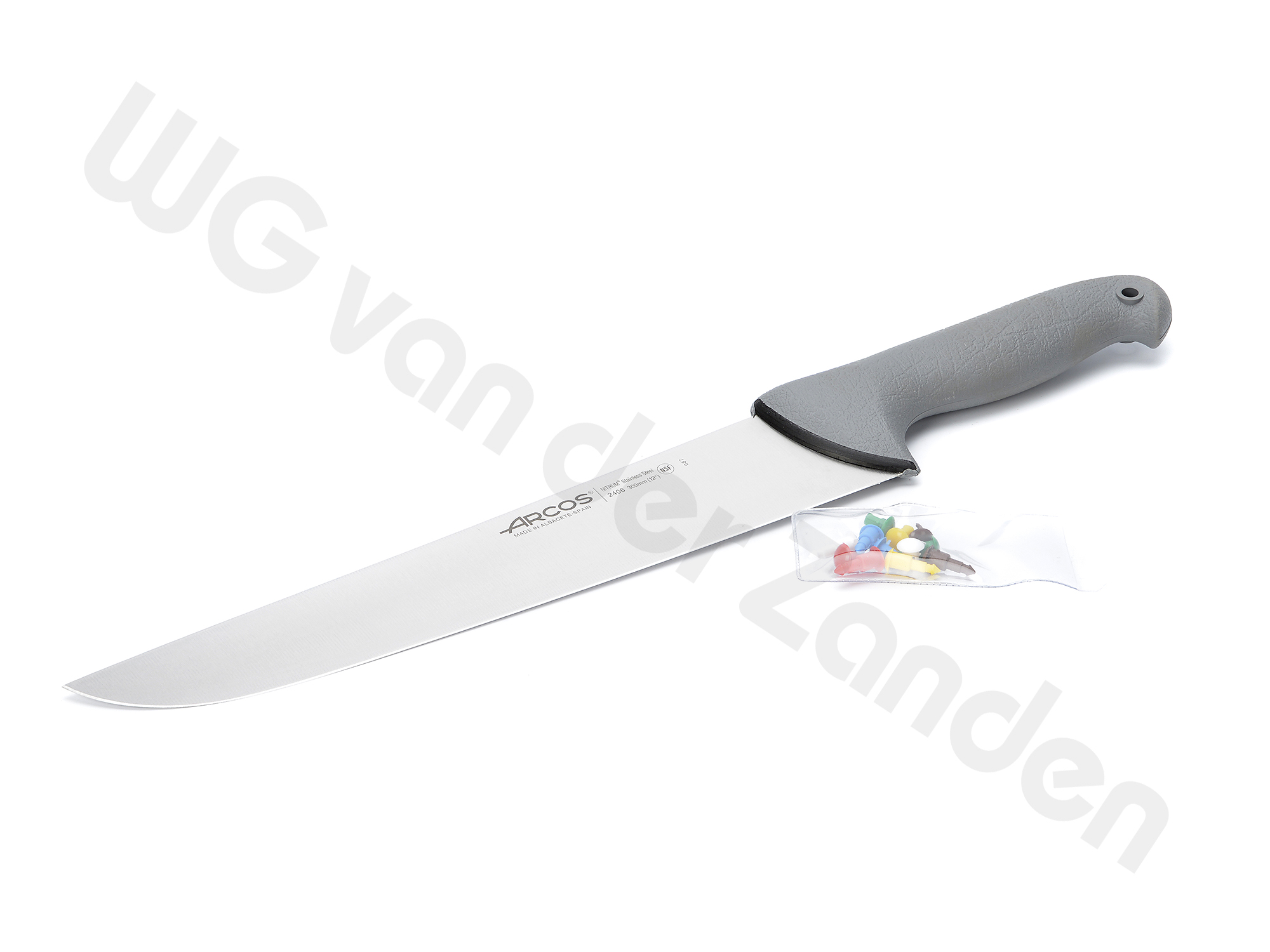 551511 BUTCHER KNIFE 25CM WITH COLOUR INDICATOR SET ARCOS