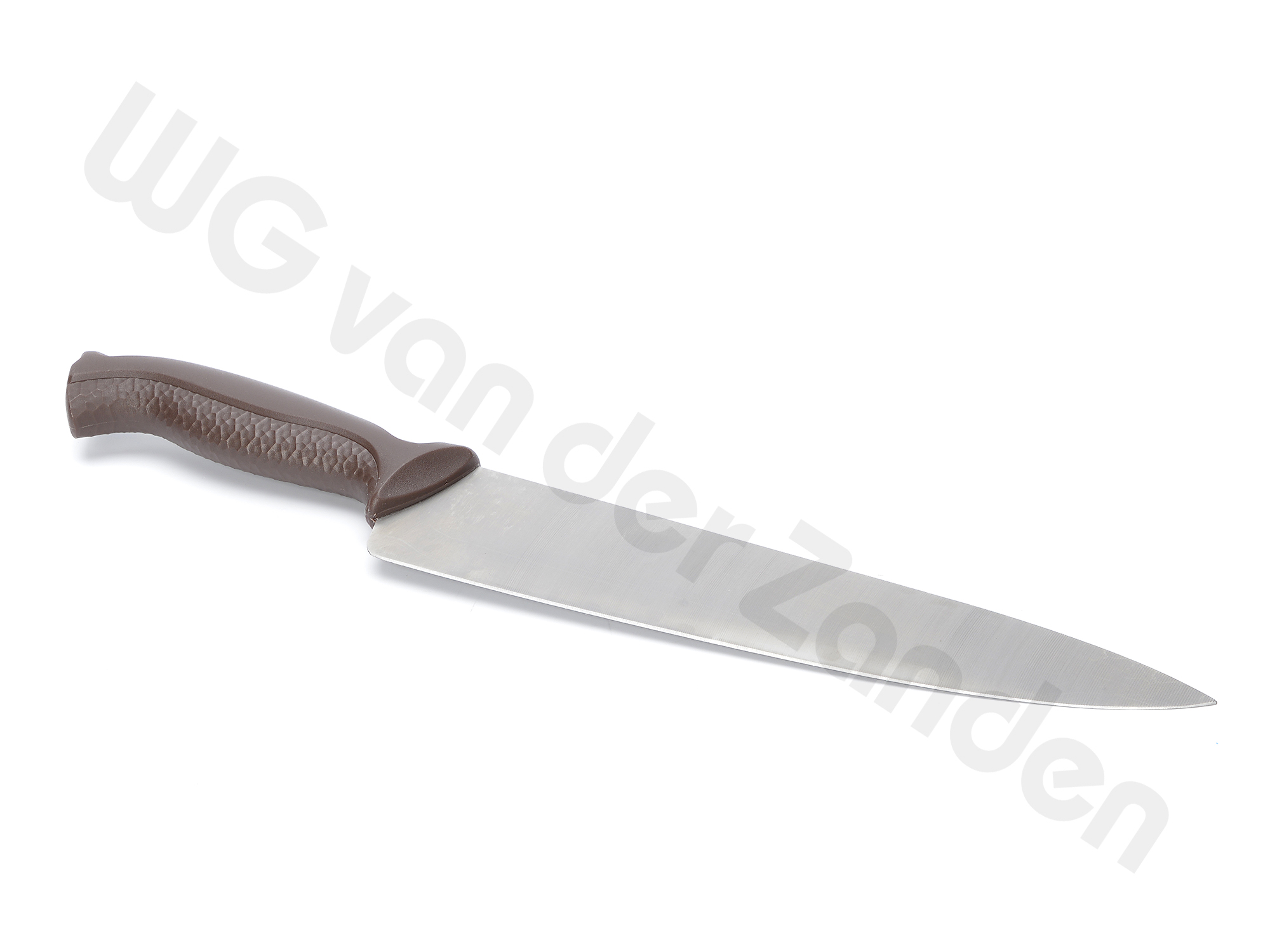 551531 CHEFS KNIFE 25CM BROWN HANDLE