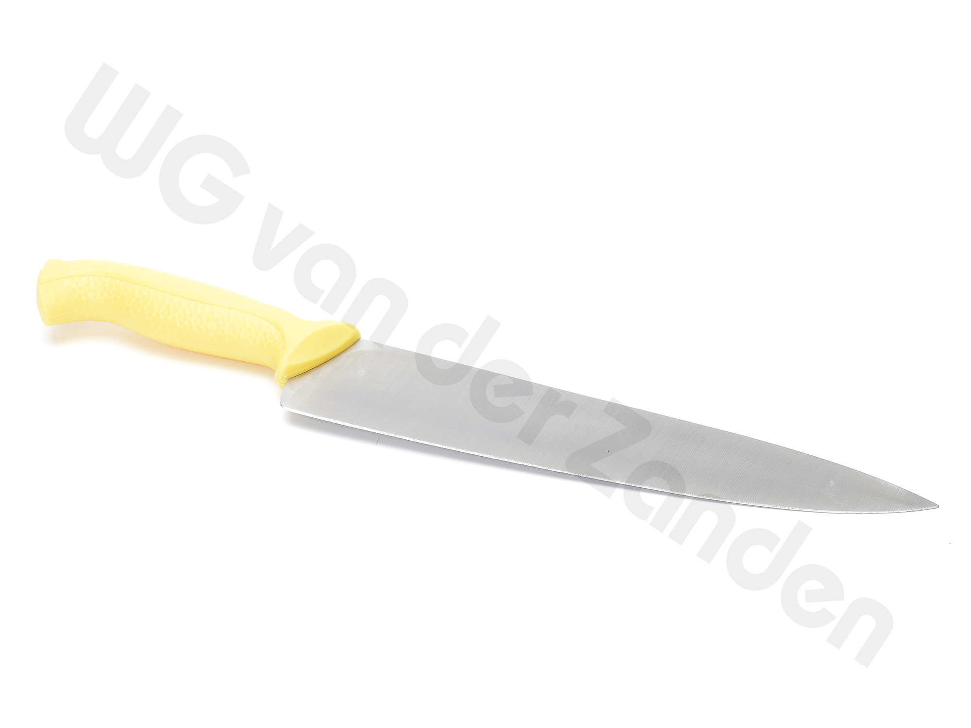 551533 CHEFS KNIFE 25CM YELLOW HANDLE