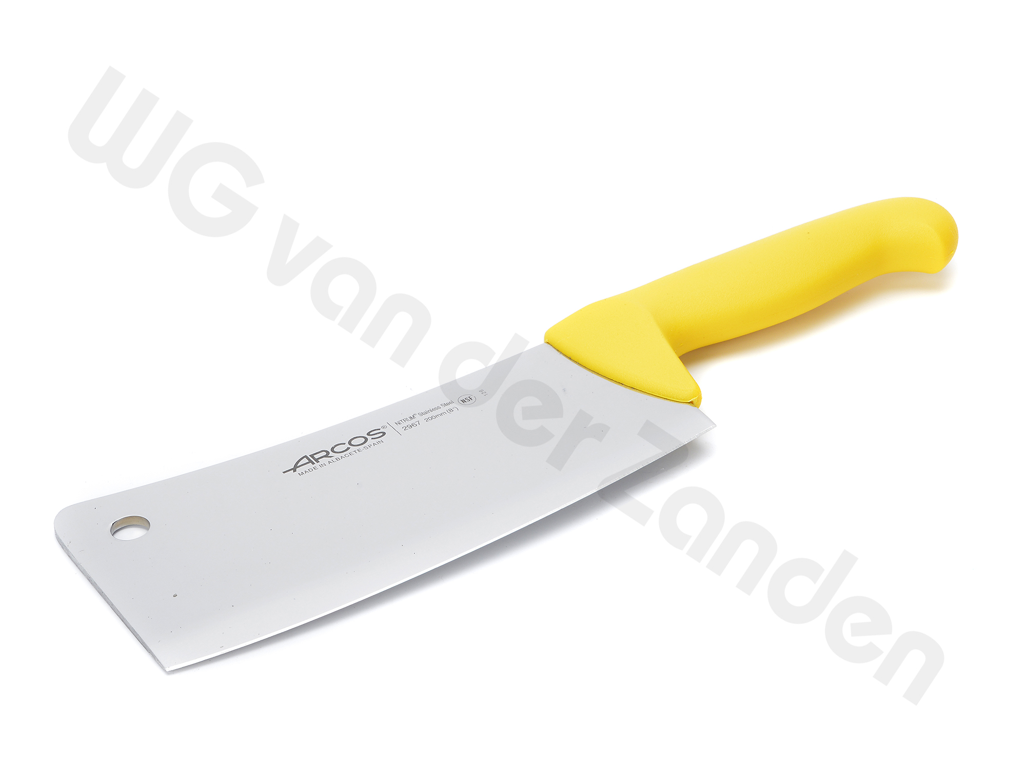 551550 CLEAVER MEAT CHOPPER 20CM YELLOW HANDLE ARCOS