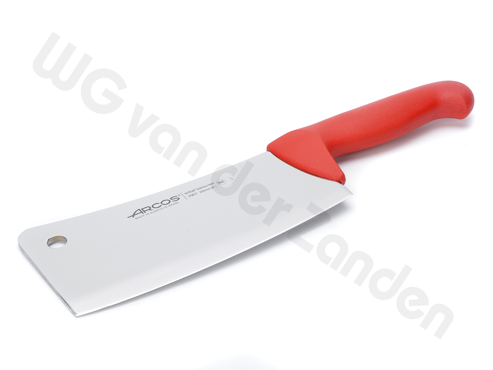 551552 CLEAVER MEAT CHOPPER 20CM RED HANDLE ARCOS