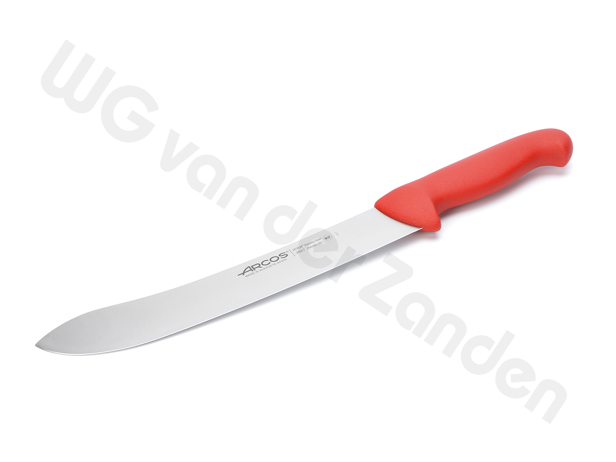 551558 BUTCHER KNIFE 25CM RED HANDLE ARCOS