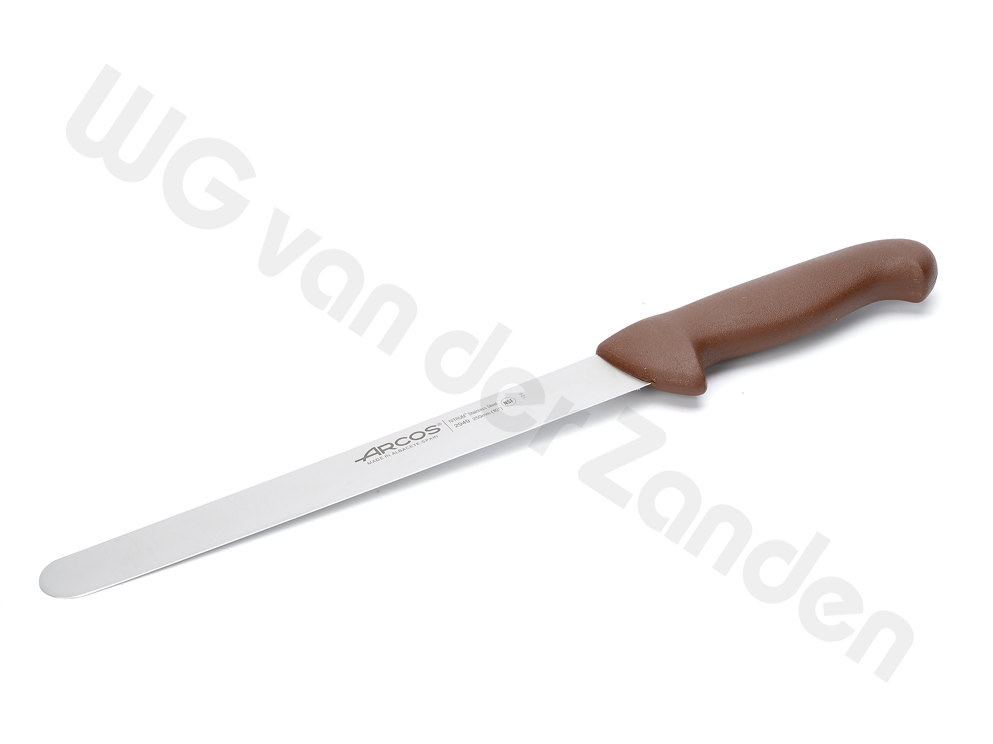 551570 HAM SLICER 25CM BROWN HANDLE ARCOS