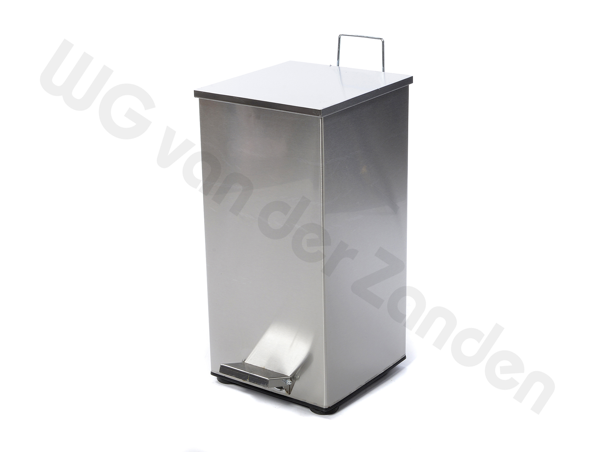 553051 GARBAGE BIN PEDAL 54 LTR  S/S 36X36X62CM