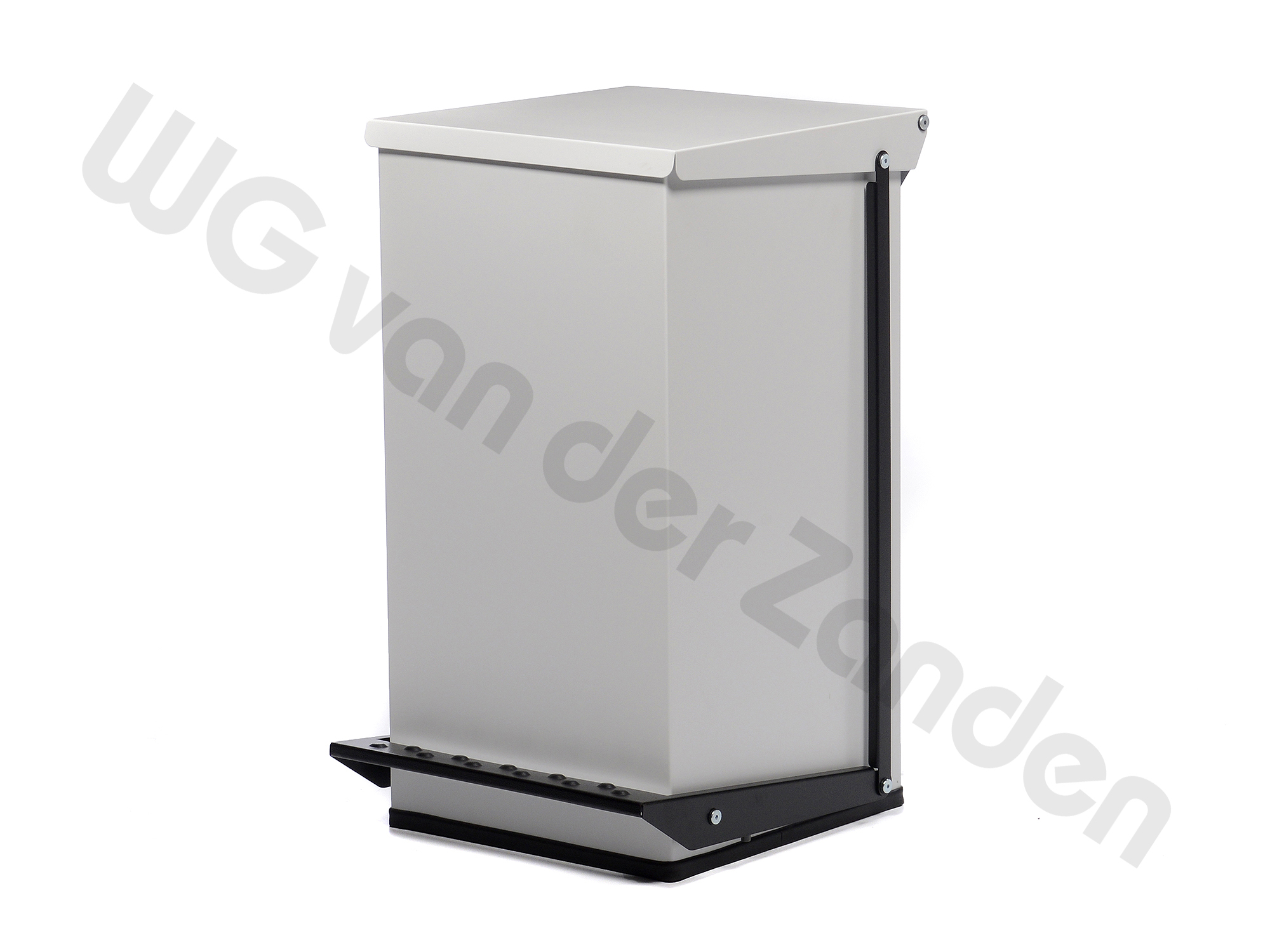 553052 GARBAGE BIN PEDAL 152 LTR METAL WHITE 54X54X78CM