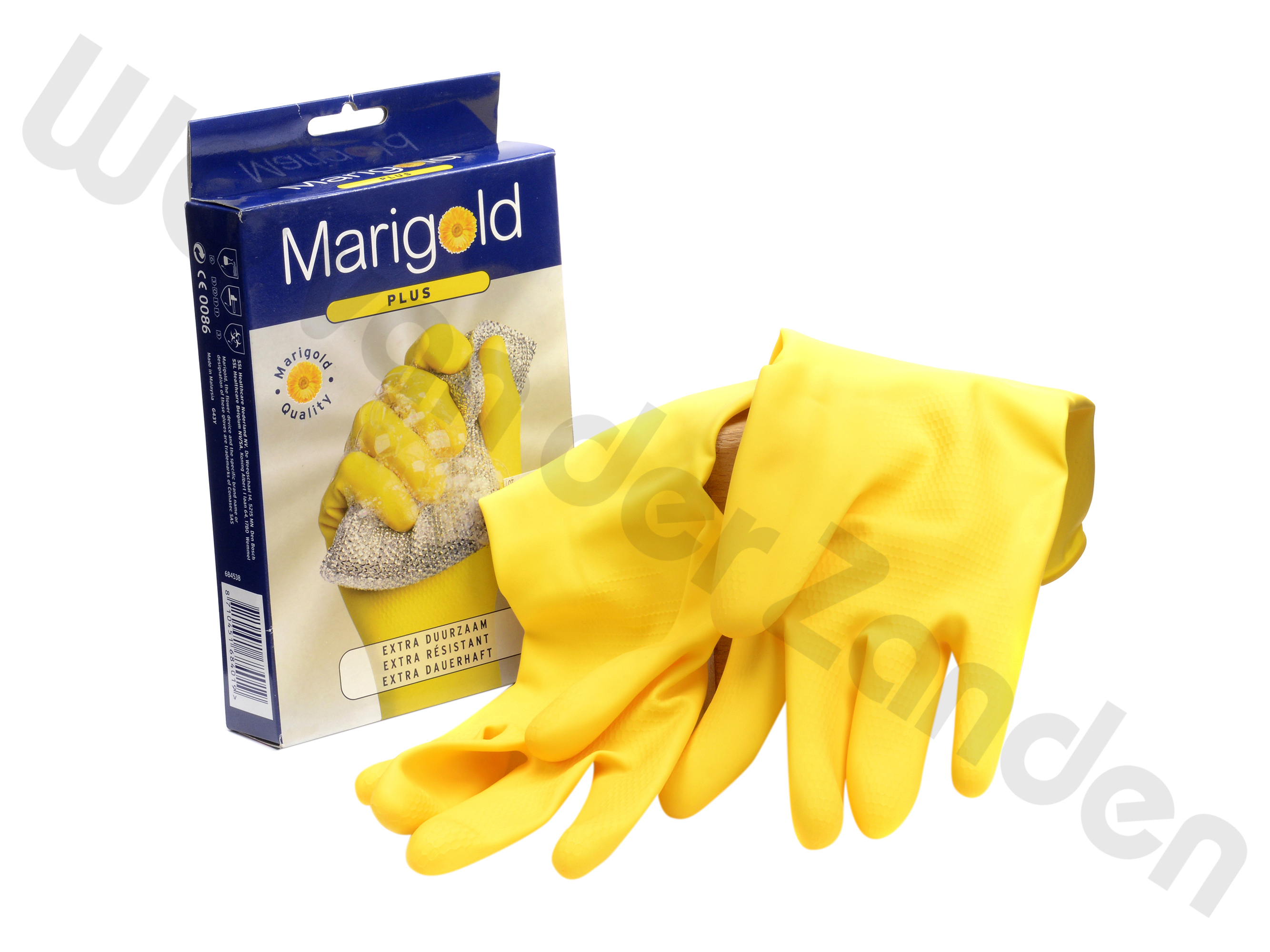 555006 HANDSCHOEN HUISHOUD MARIGOLD PLUS M GEEL